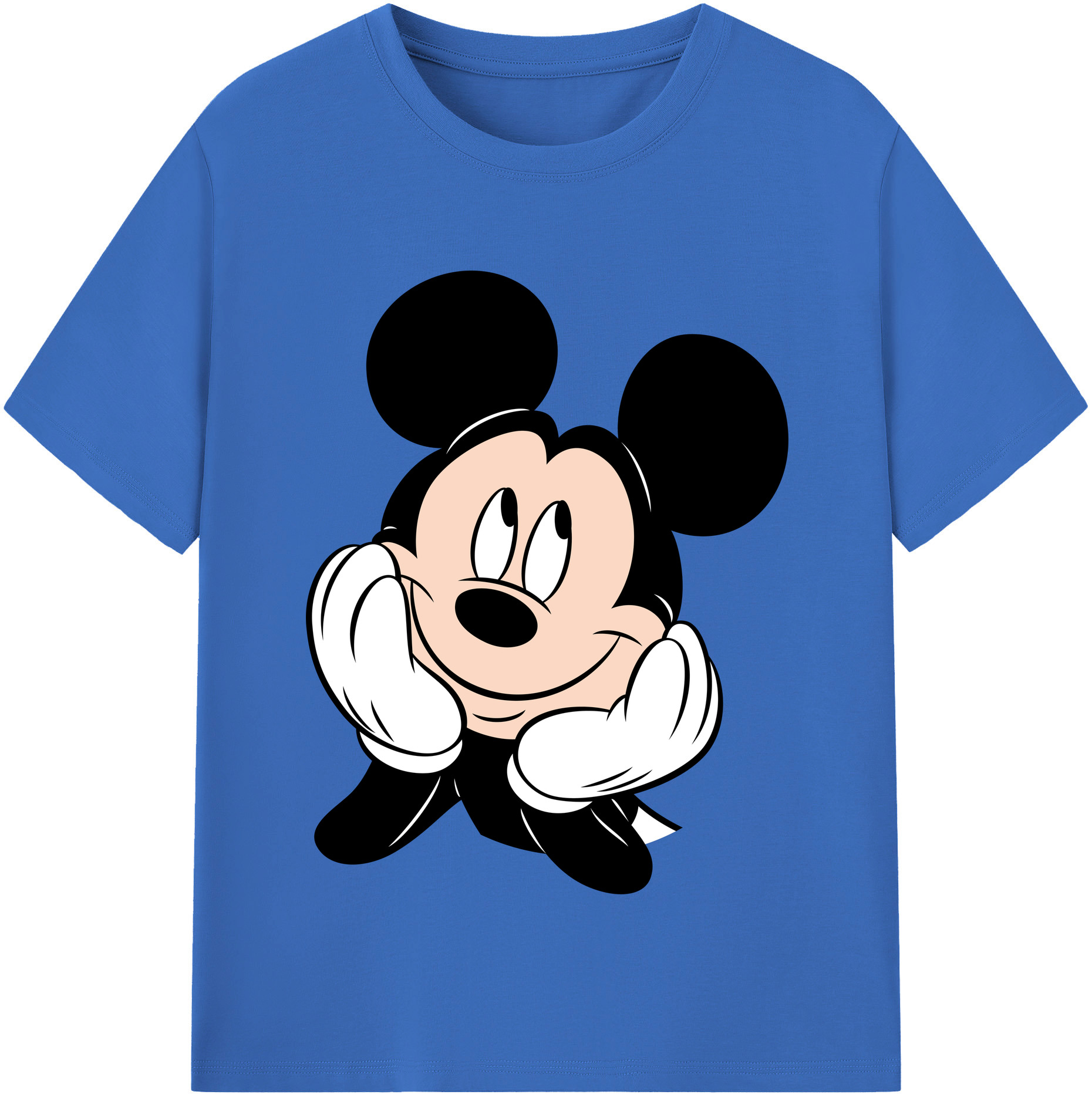 （画像用） ミッキーマウス Mickey Mouse 綿100％半袖Tシャツ（フロントプリント）