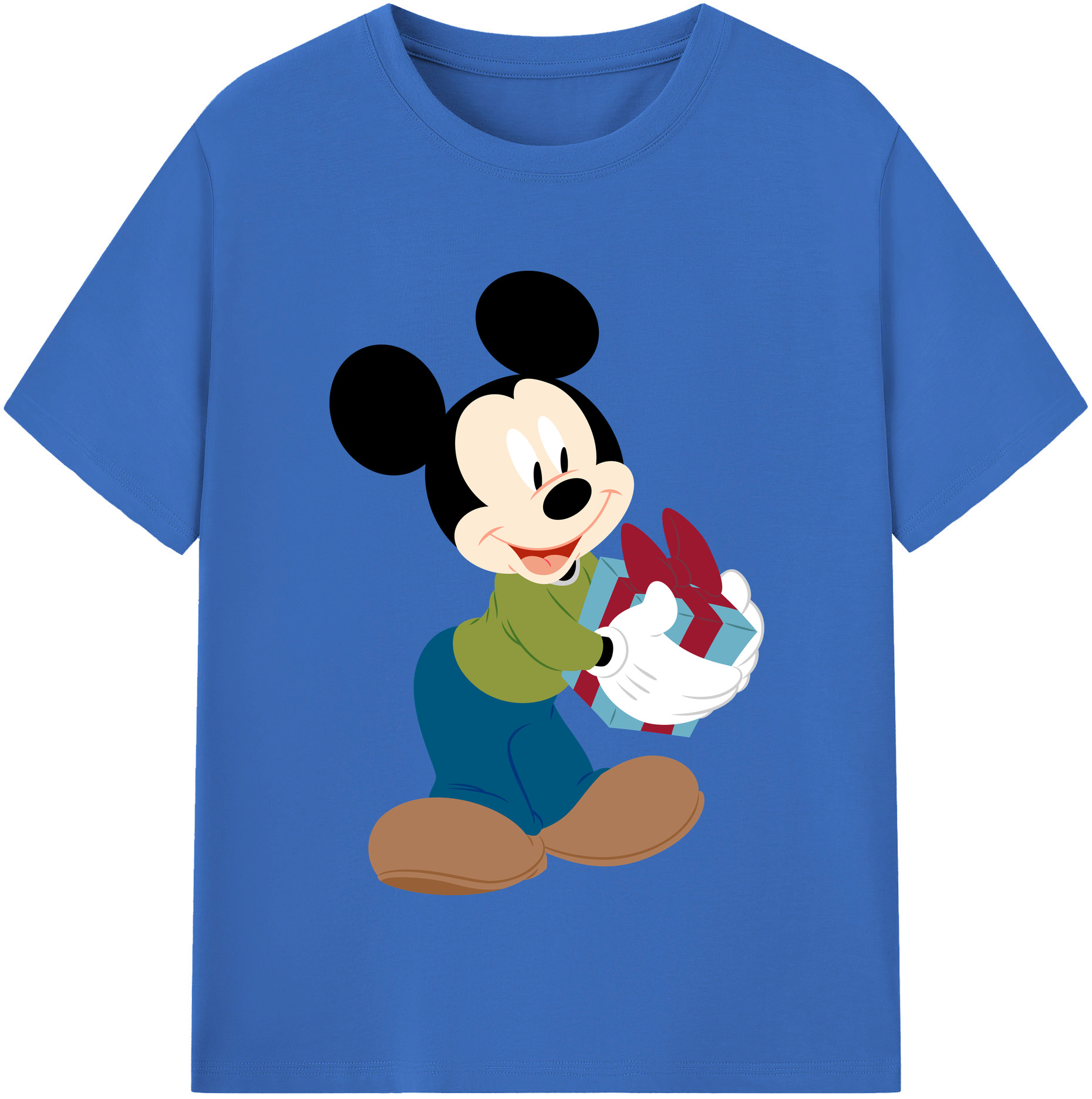 （画像用） ミッキーマウス Mickey Mouse 綿100％半袖Tシャツ（フロントプリント）