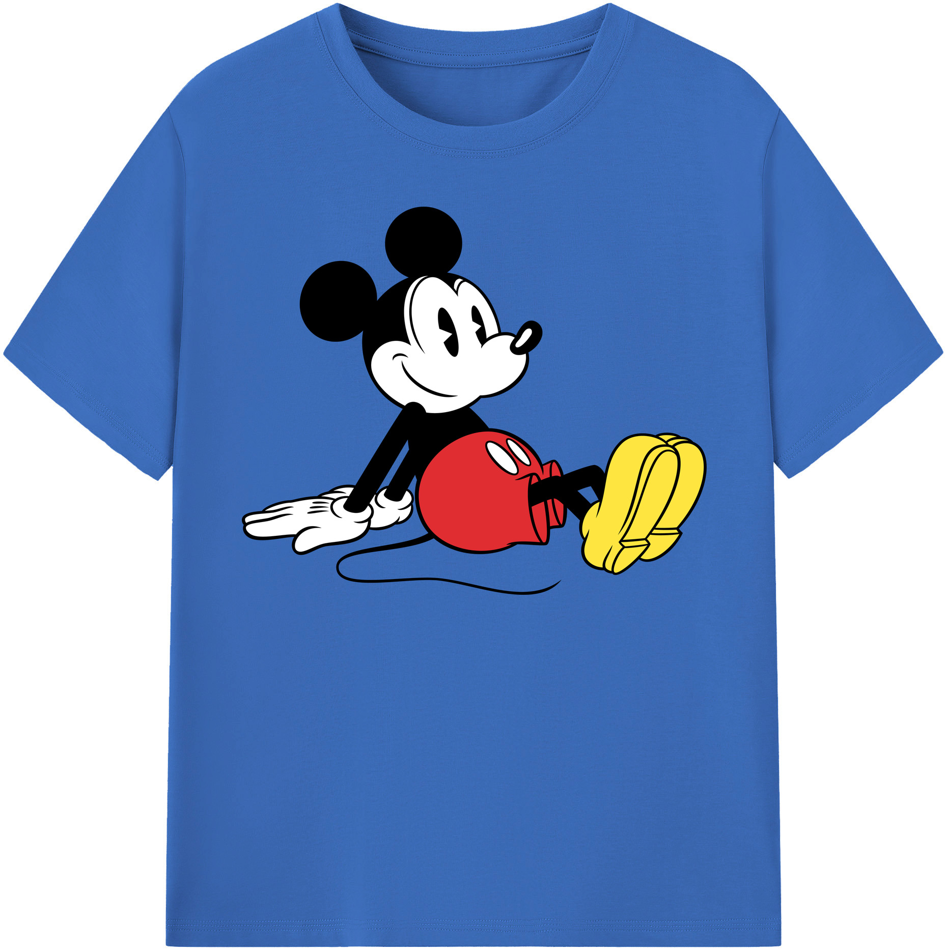 （画像用） ミッキーマウス Mickey Mouse 綿100％半袖Tシャツ（フロントプリント）