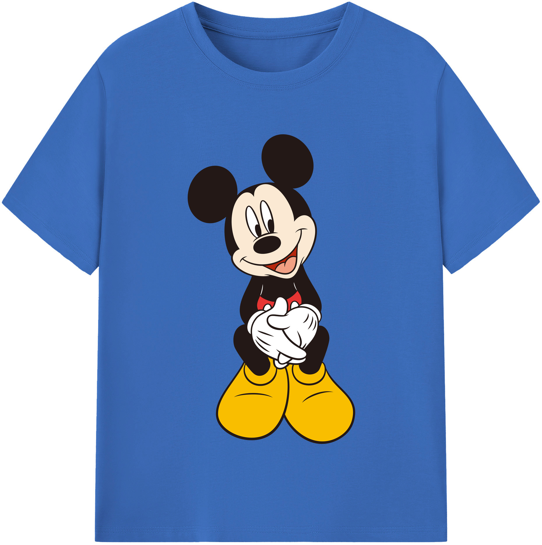 （画像用） ミッキーマウス Mickey Mouse 綿100％半袖Tシャツ（フロントプリント）