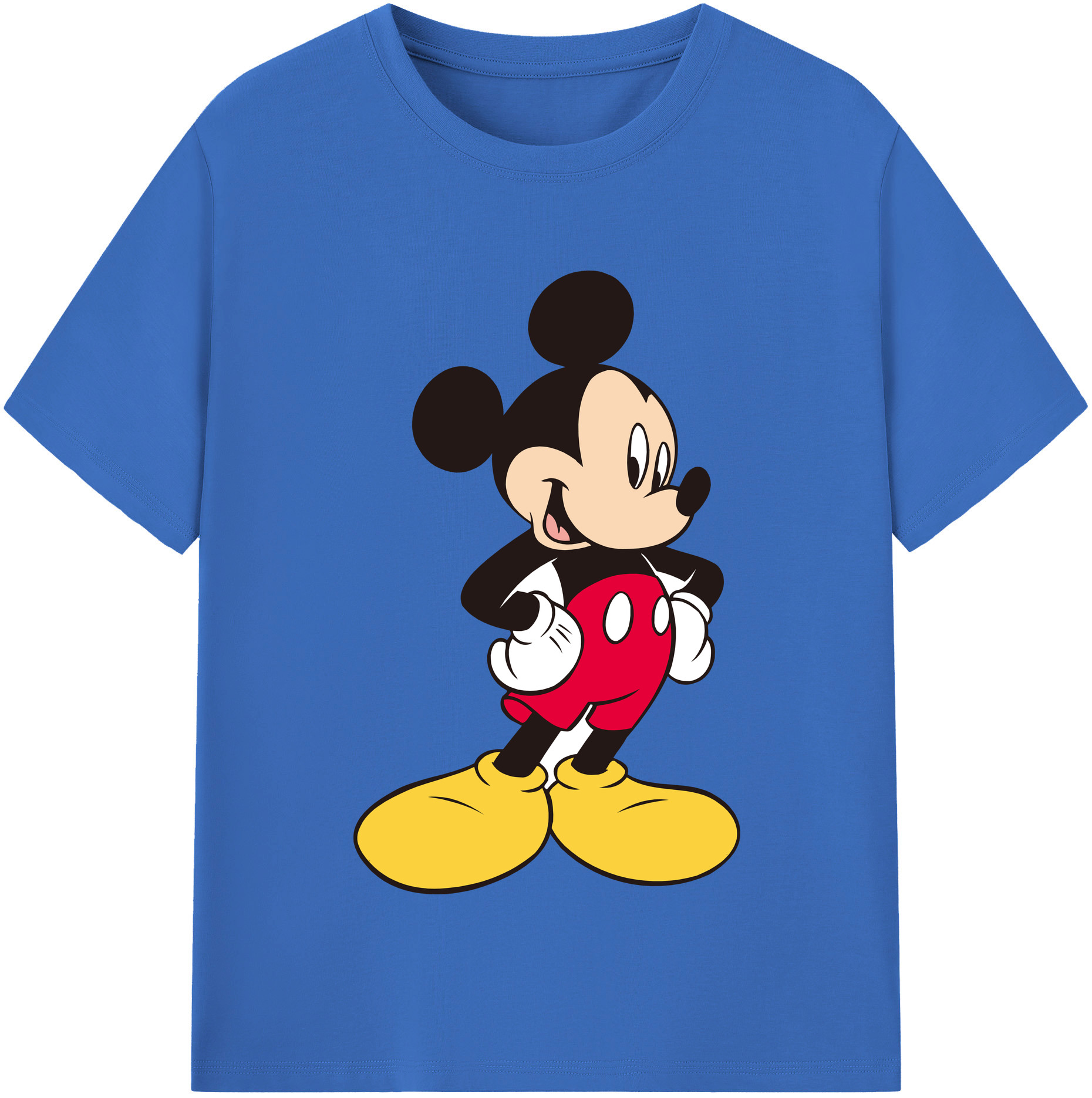 （画像用） ミッキーマウス Mickey Mouse 綿100％半袖Tシャツ（フロントプリント）