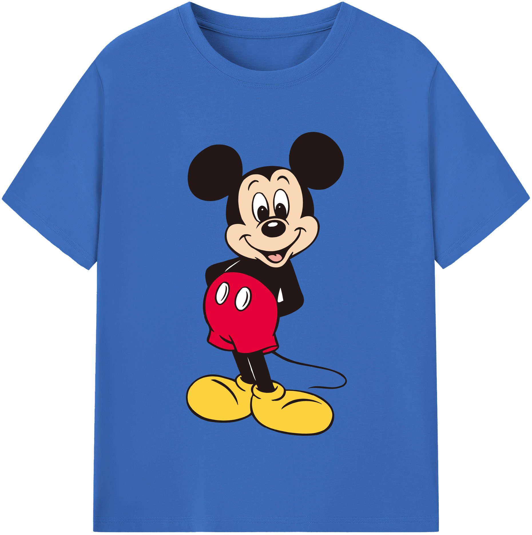（画像用） ミッキーマウス Mickey Mouse 綿100％半袖Tシャツ（フロントプリント）