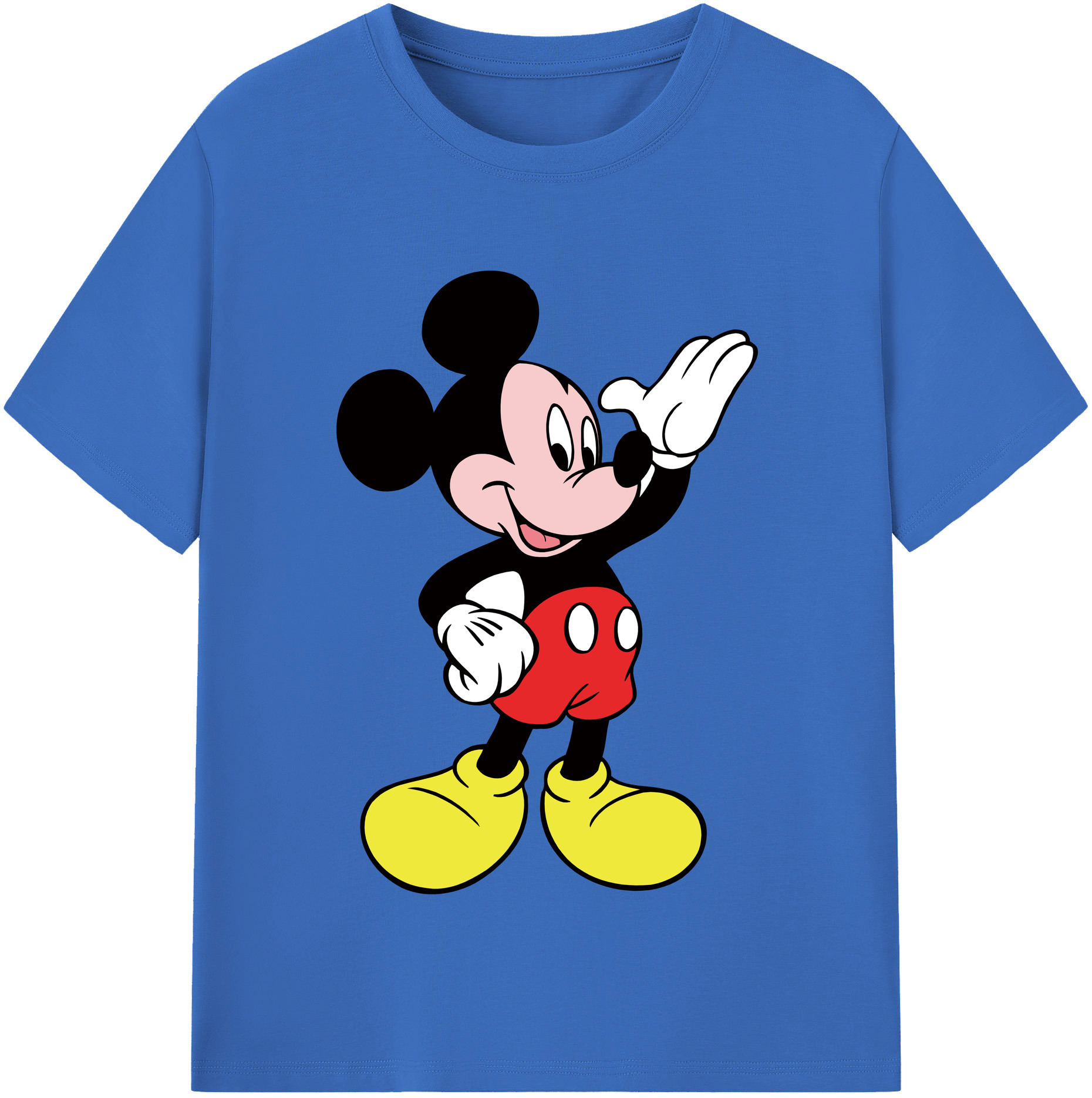 （画像用） ミッキーマウス Mickey Mouse 綿100％半袖Tシャツ（フロントプリント）