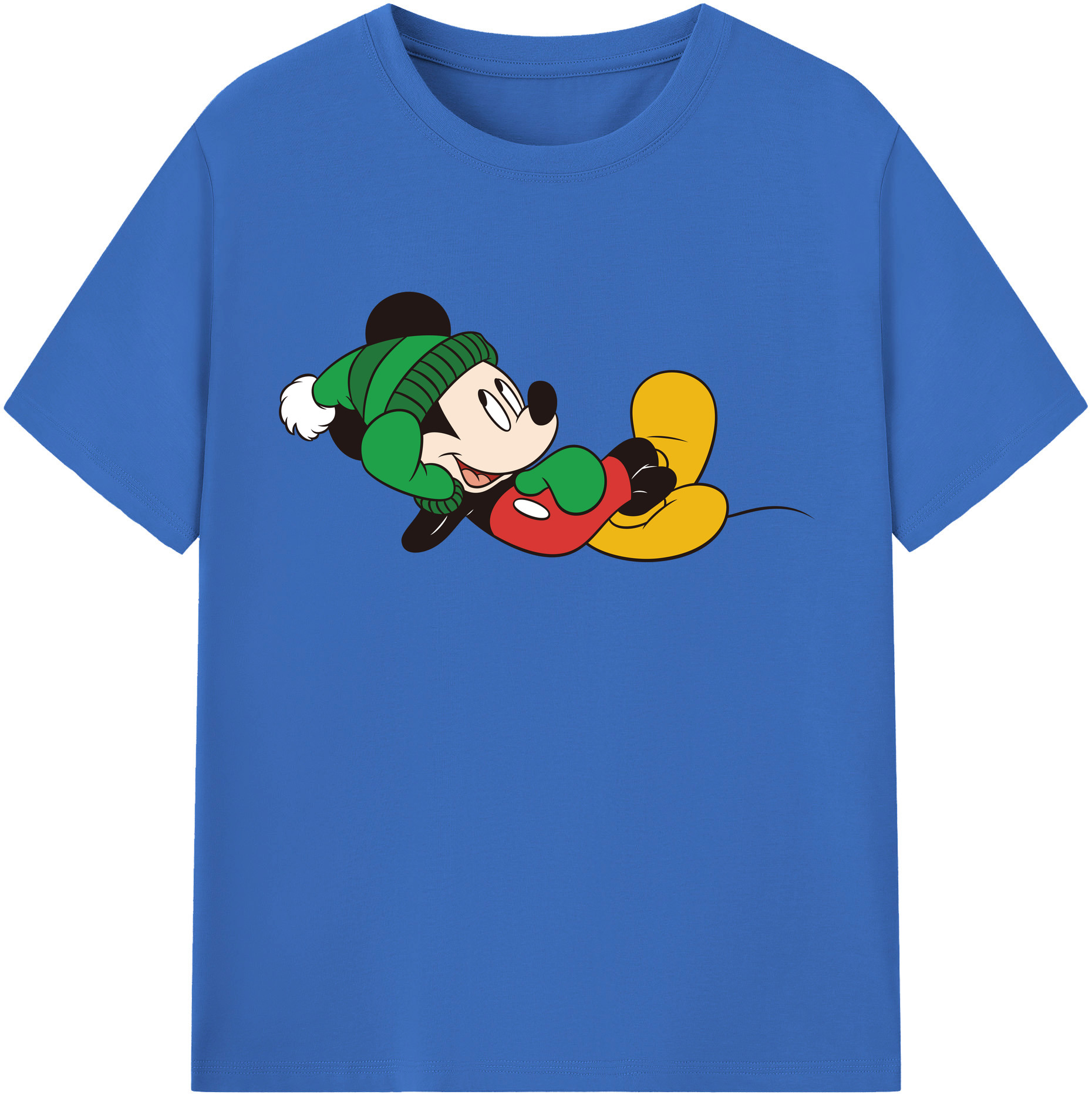 （画像用） ミッキーマウス Mickey Mouse 綿100％半袖Tシャツ（フロントプリント）