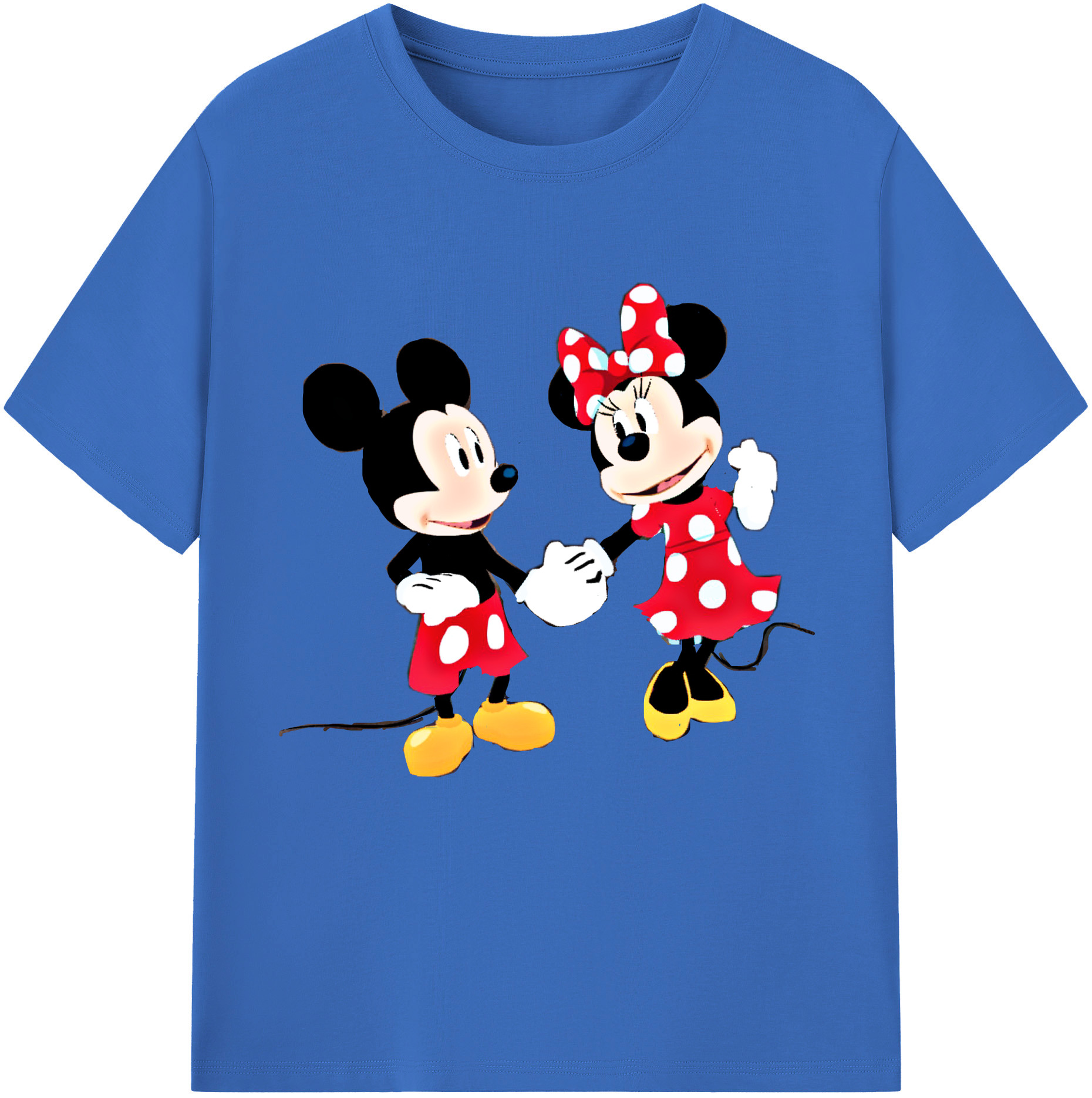 （画像用） ミッキーマウス Mickey Mouse 綿100％半袖Tシャツ（フロントプリント）