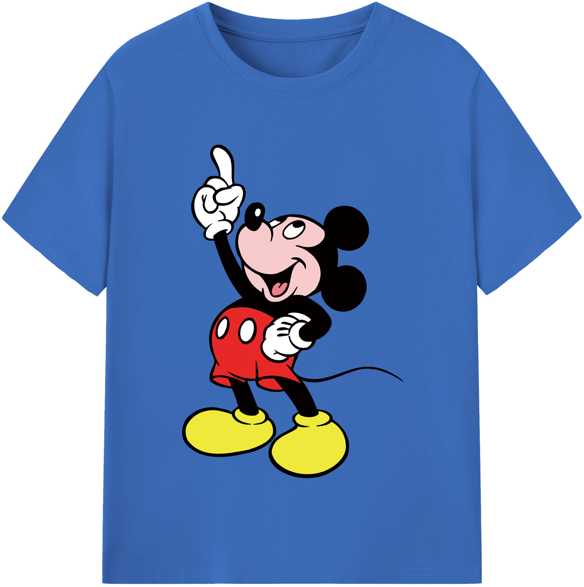 （画像用） ミッキーマウス Mickey Mouse 綿100％半袖Tシャツ（フロントプリント）