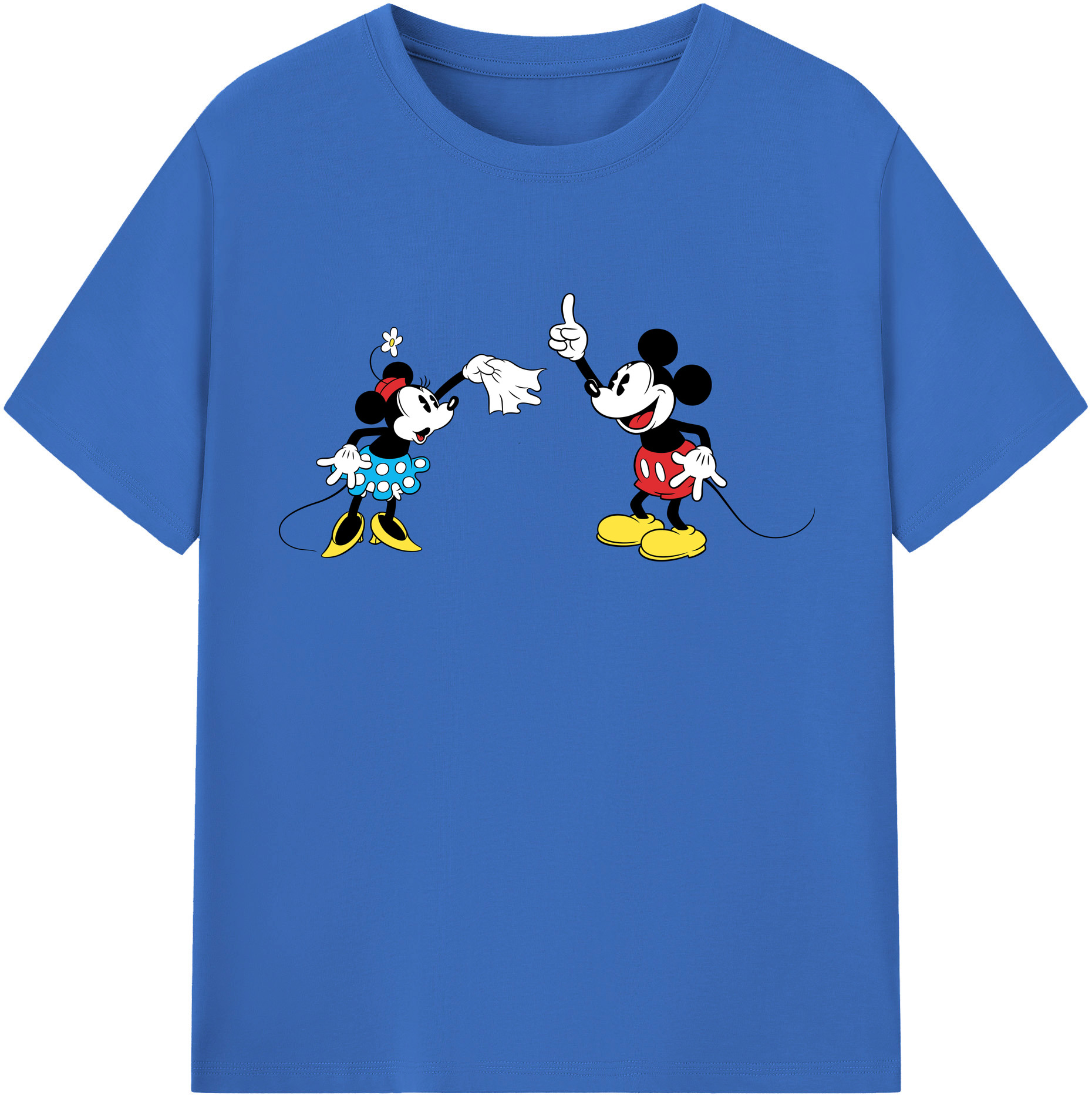 （画像用） ミッキーマウス Mickey Mouse 綿100％半袖Tシャツ（フロントプリント）