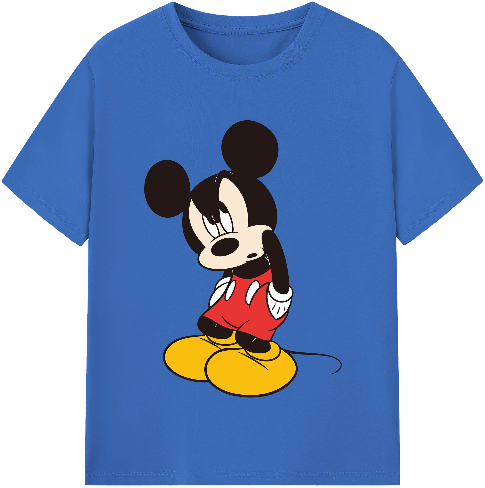 （画像用） ミッキーマウス Mickey Mouse 綿100％半袖Tシャツ（フロントプリント）