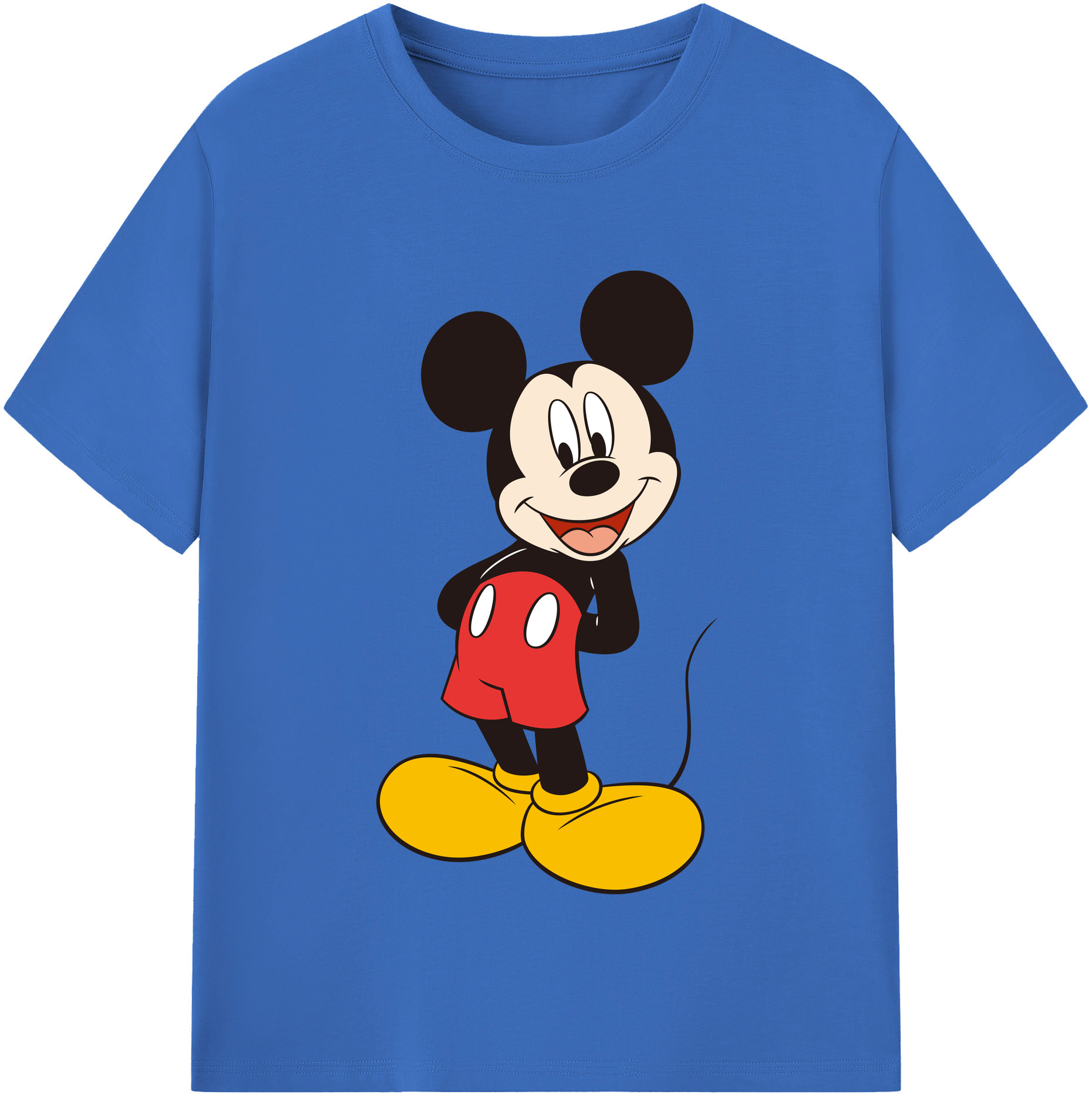 （画像用） ミッキーマウス Mickey Mouse 綿100％半袖Tシャツ（フロントプリント）