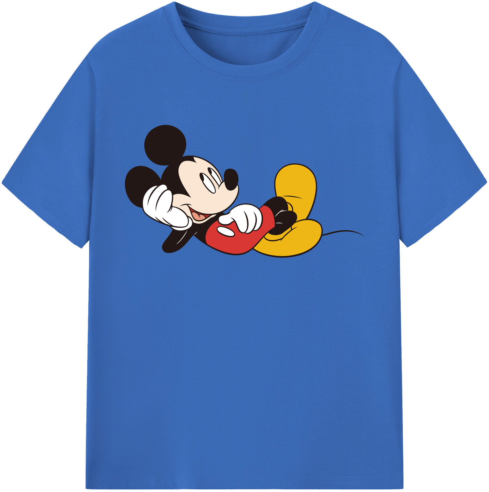 （画像用） ミッキーマウス Mickey Mouse 綿100％半袖Tシャツ（フロントプリント）