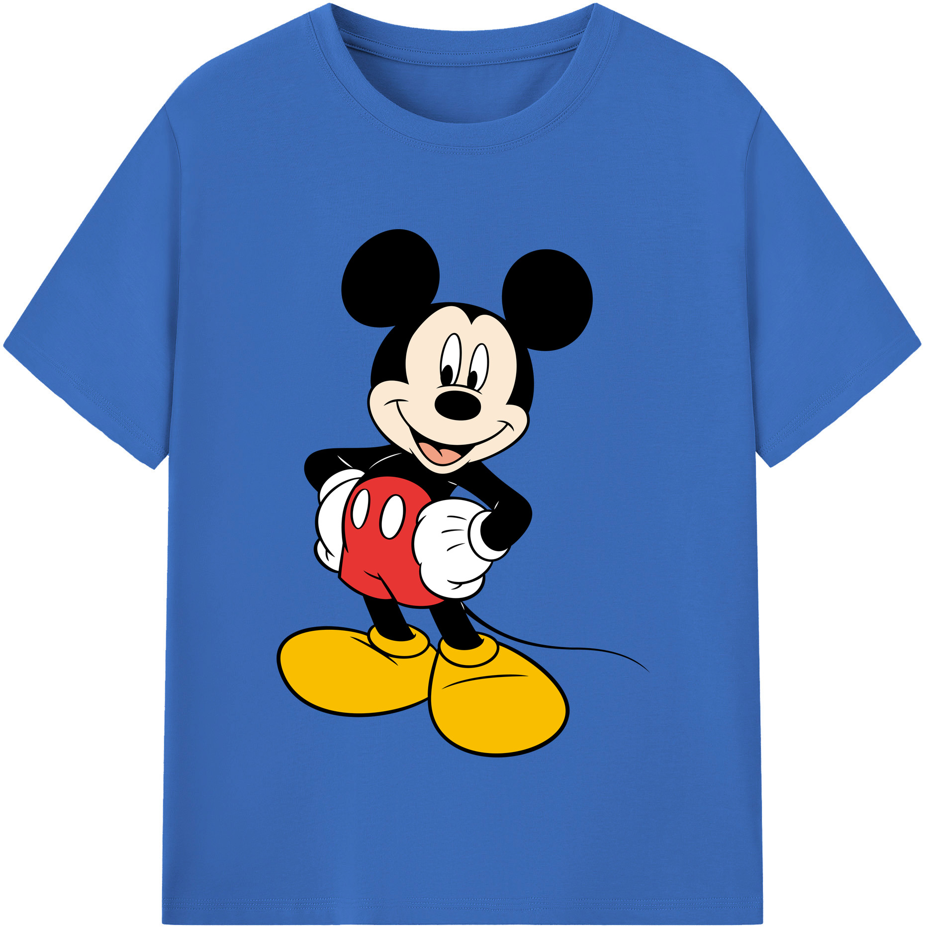 （画像用） ミッキーマウス Mickey Mouse 綿100％半袖Tシャツ（フロントプリント）