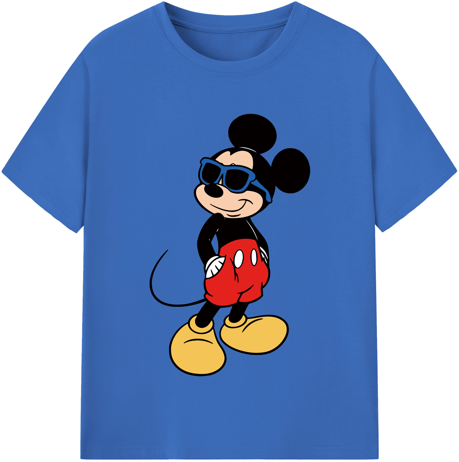 （画像用） ミッキーマウス Mickey Mouse 綿100％半袖Tシャツ（フロントプリント）