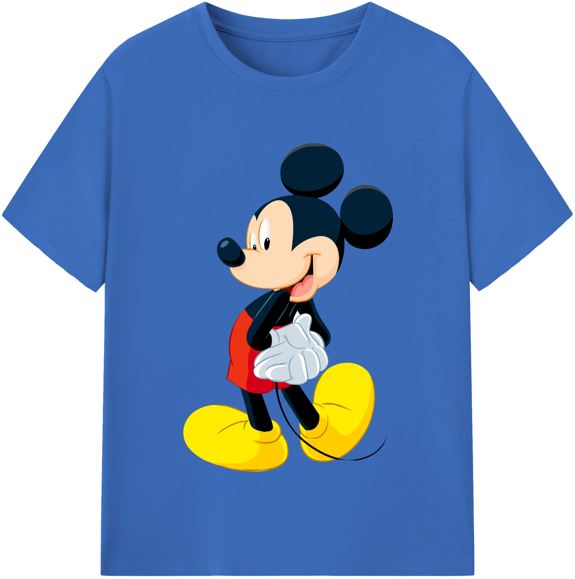 （画像用） ミッキーマウス Mickey Mouse 綿100％半袖Tシャツ（フロントプリント）