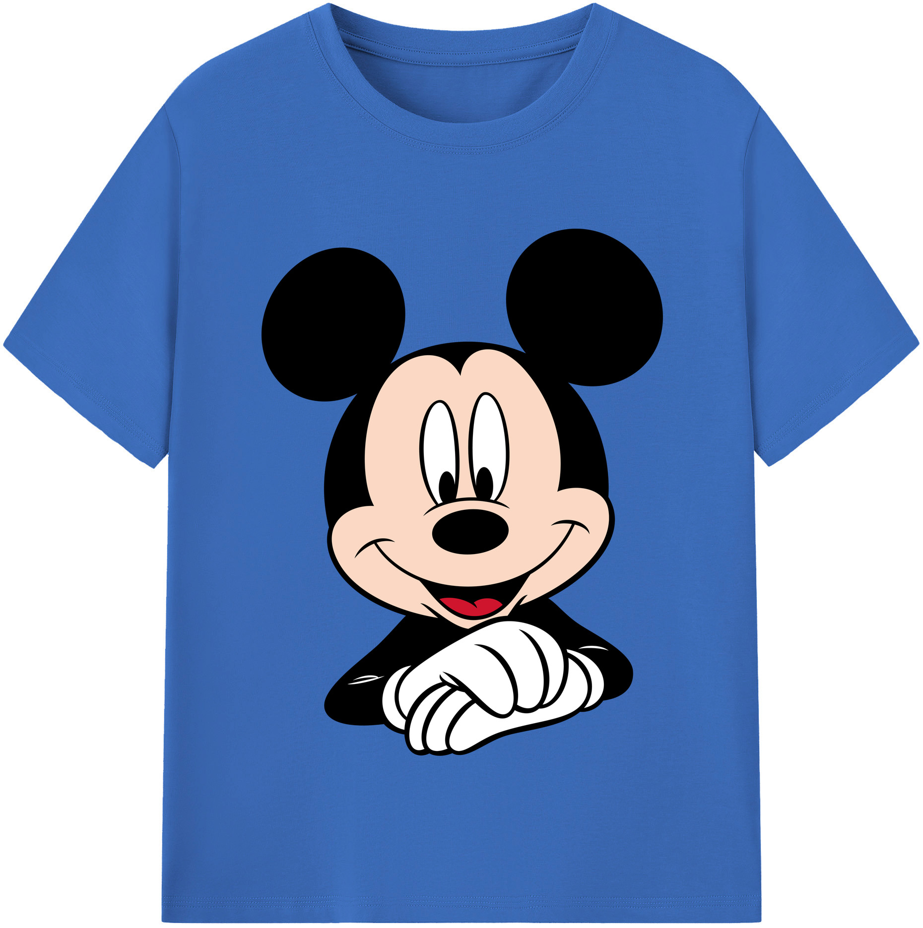 （画像用） ミッキーマウス Mickey Mouse 綿100％半袖Tシャツ（フロントプリント）