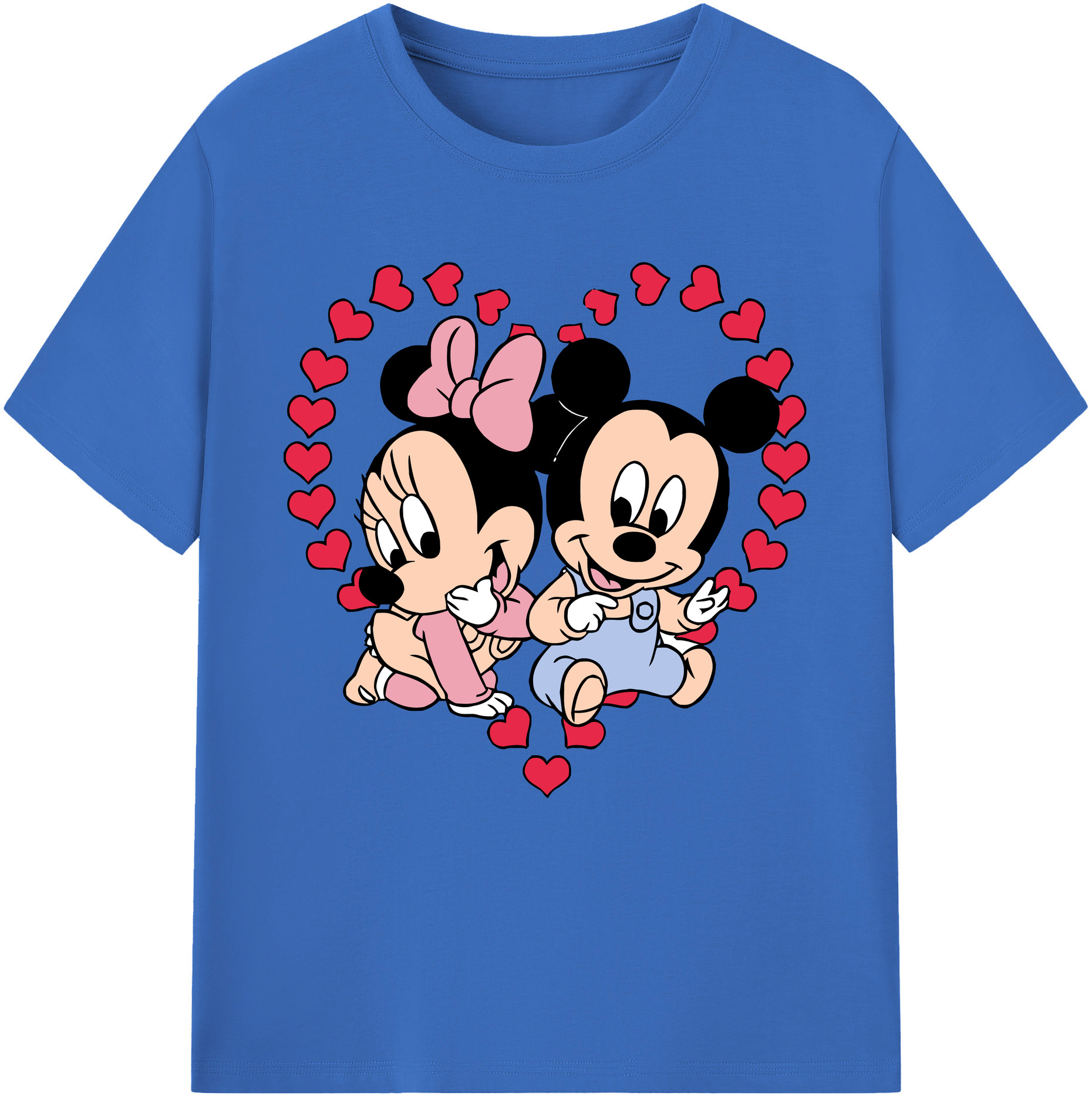（画像用） ミッキーマウス Mickey Mouse 綿100％半袖Tシャツ（フロントプリント）