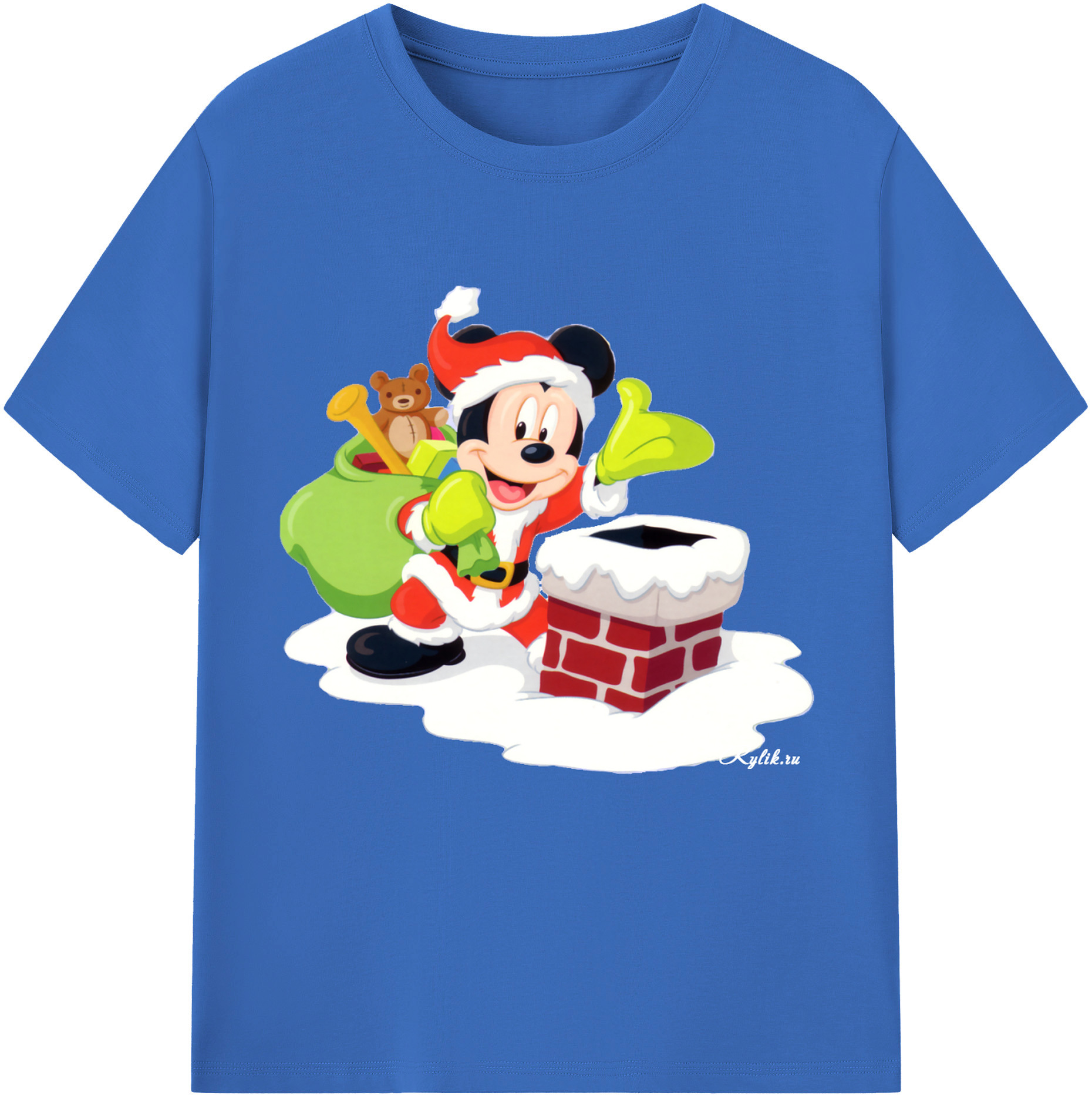 （画像用） ミッキーマウス Mickey Mouse 綿100％半袖Tシャツ（フロントプリント）