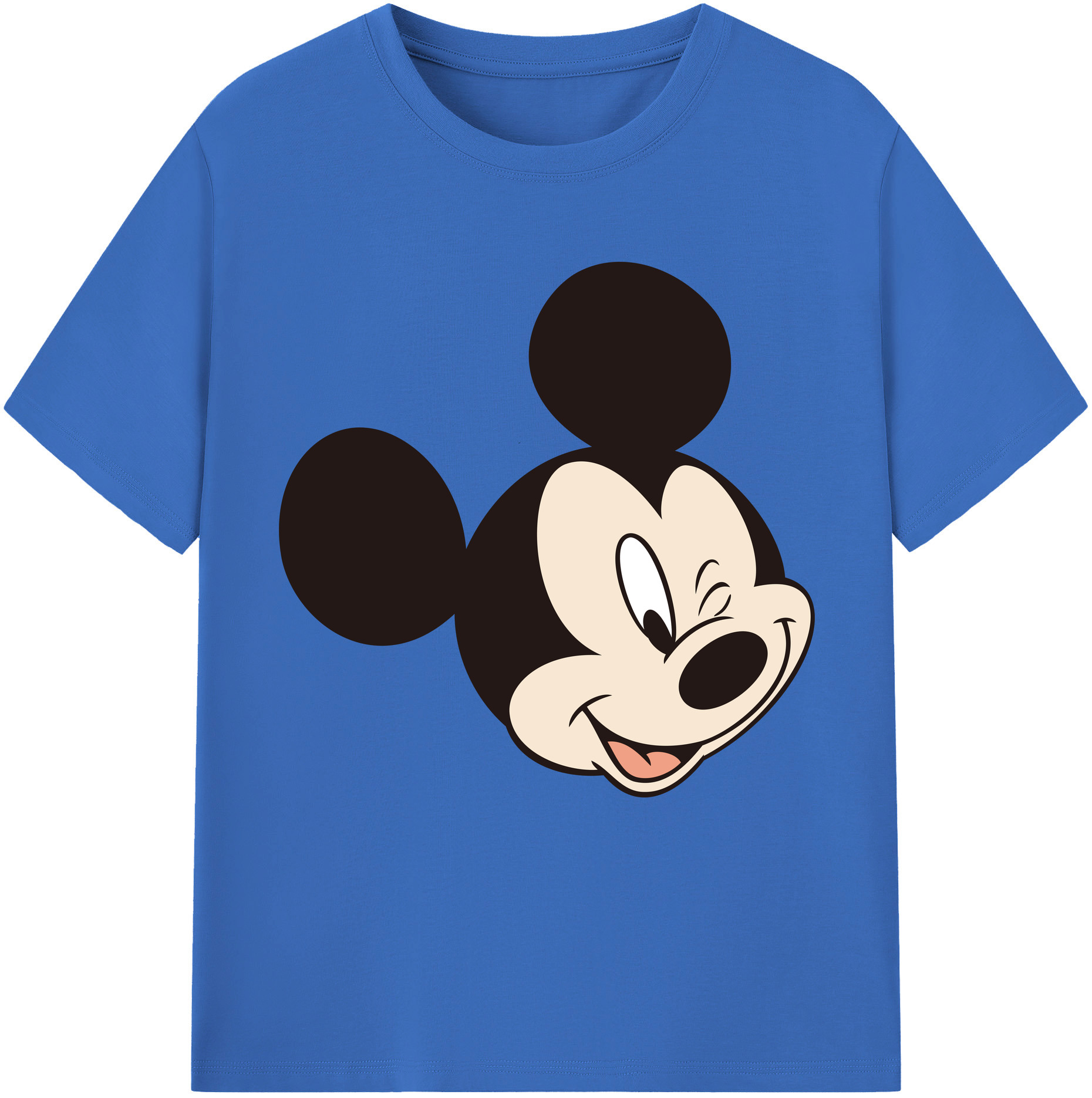 （画像用） ミッキーマウス Mickey Mouse 綿100％半袖Tシャツ（フロントプリント）