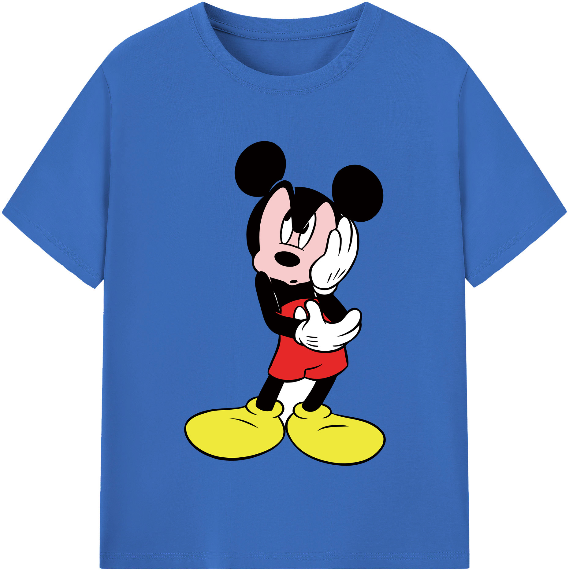 （画像用） ミッキーマウス Mickey Mouse 綿100％半袖Tシャツ（フロントプリント）
