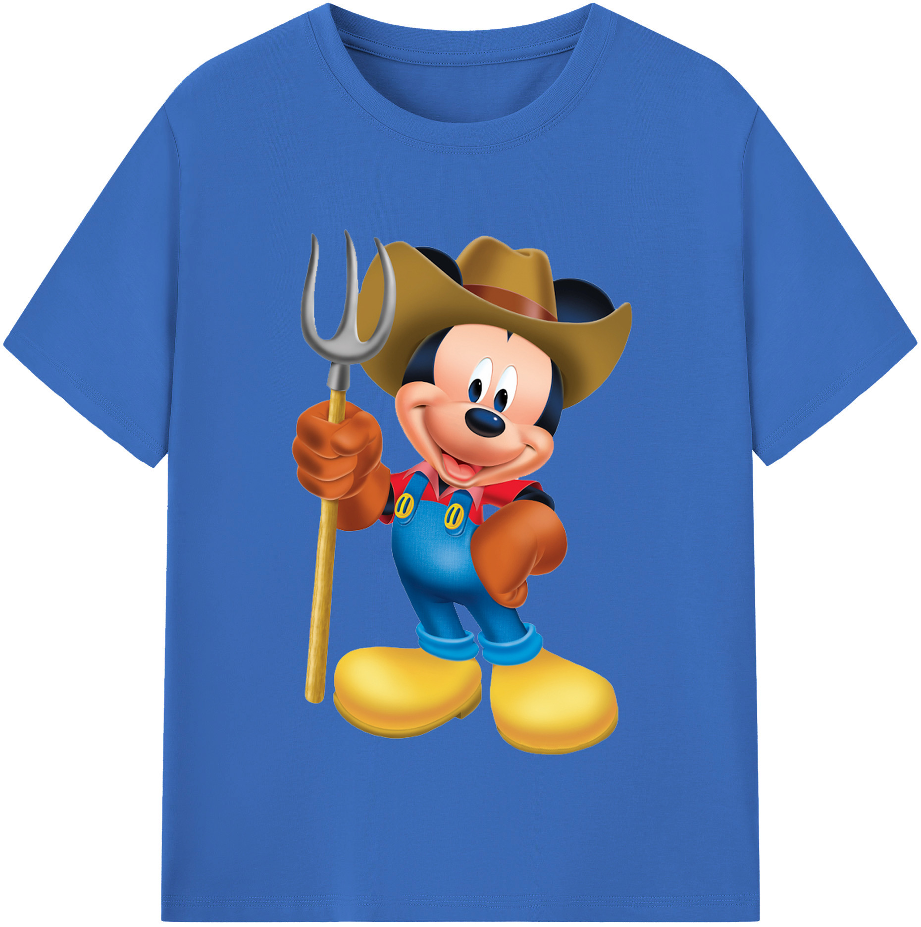 （画像用） ミッキーマウス Mickey Mouse 綿100％半袖Tシャツ（フロントプリント）