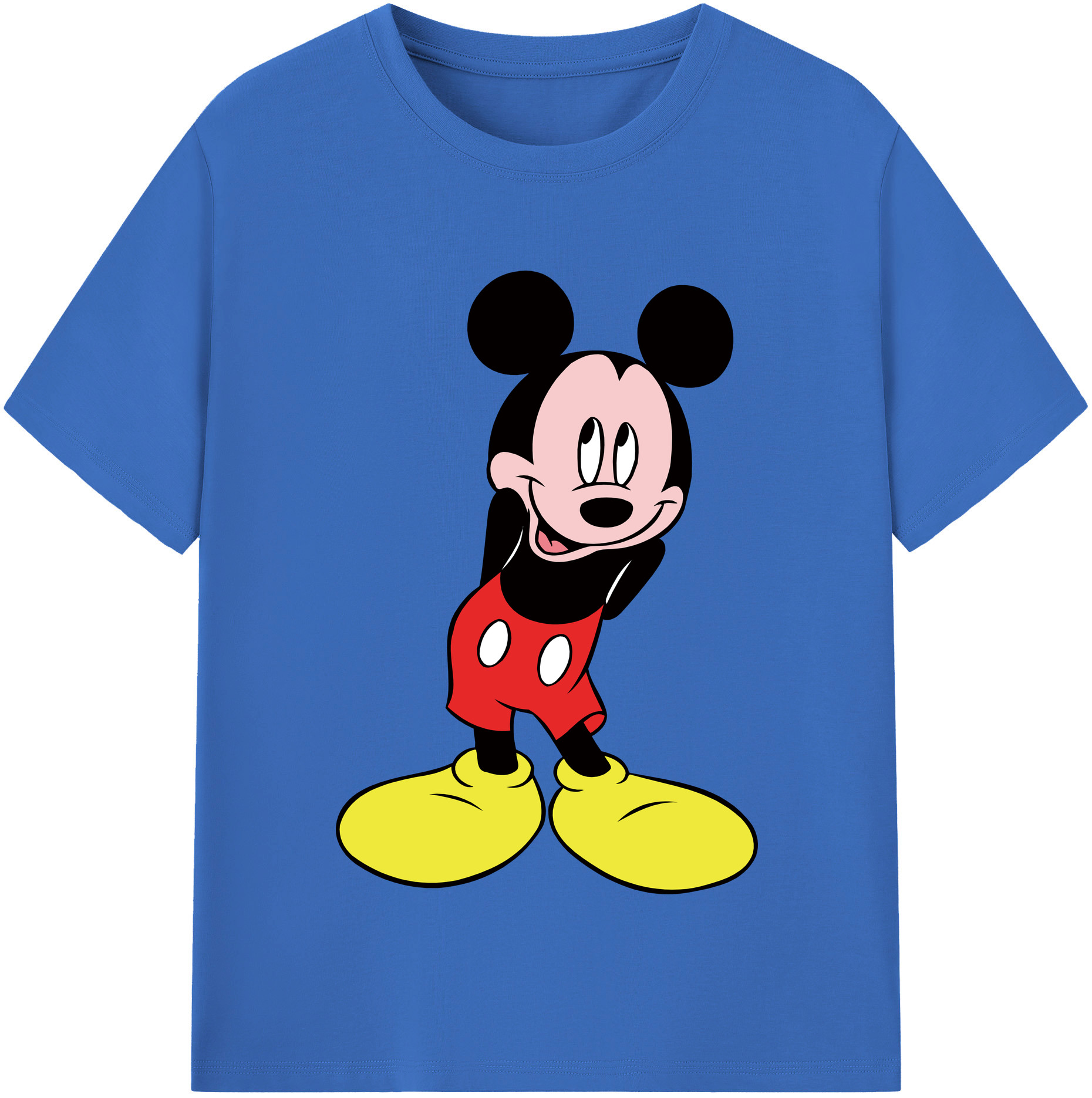 （画像用） ミッキーマウス Mickey Mouse 綿100％半袖Tシャツ（フロントプリント）