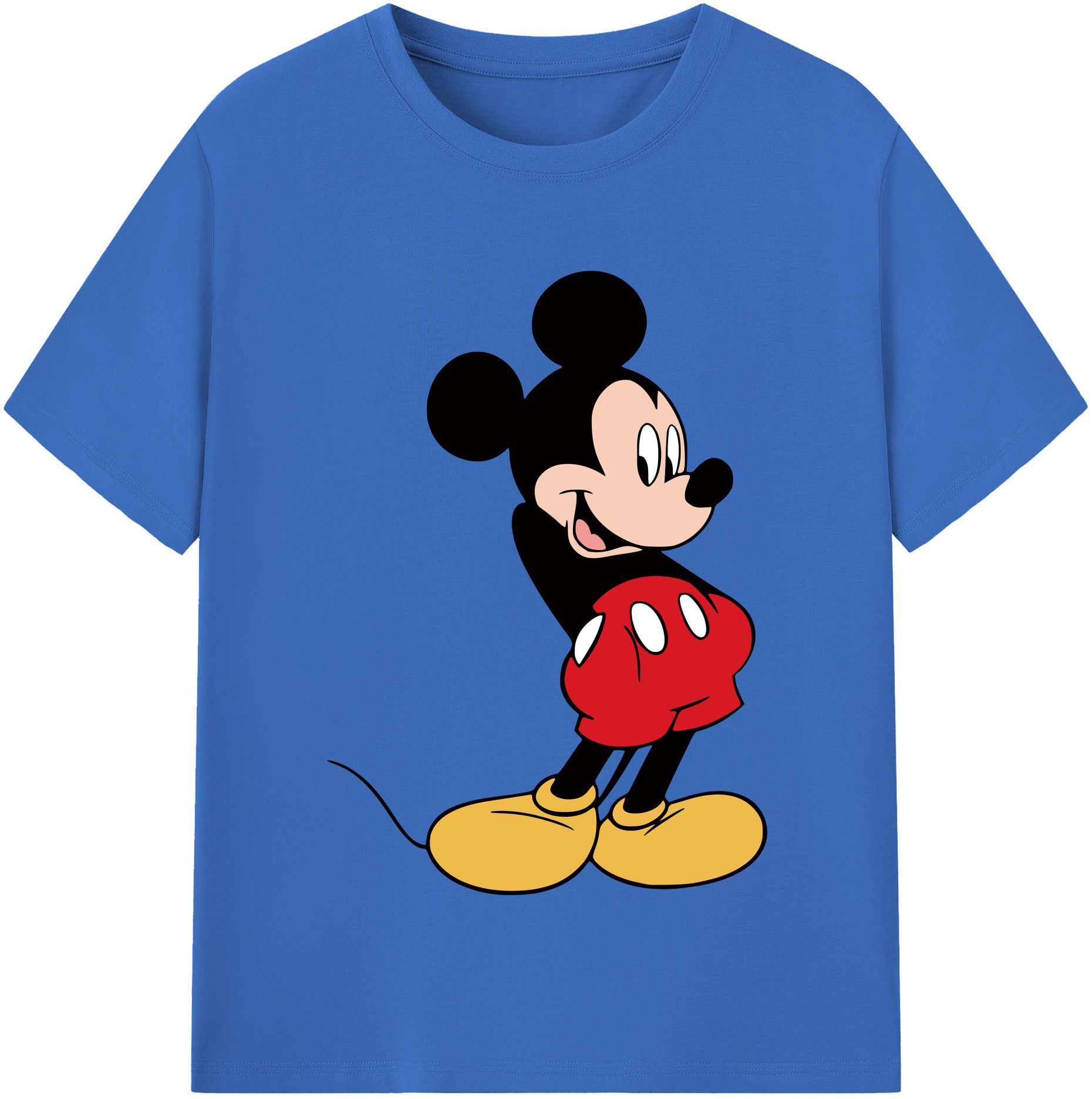 （画像用） ミッキーマウス Mickey Mouse 綿100％半袖Tシャツ（フロントプリント）