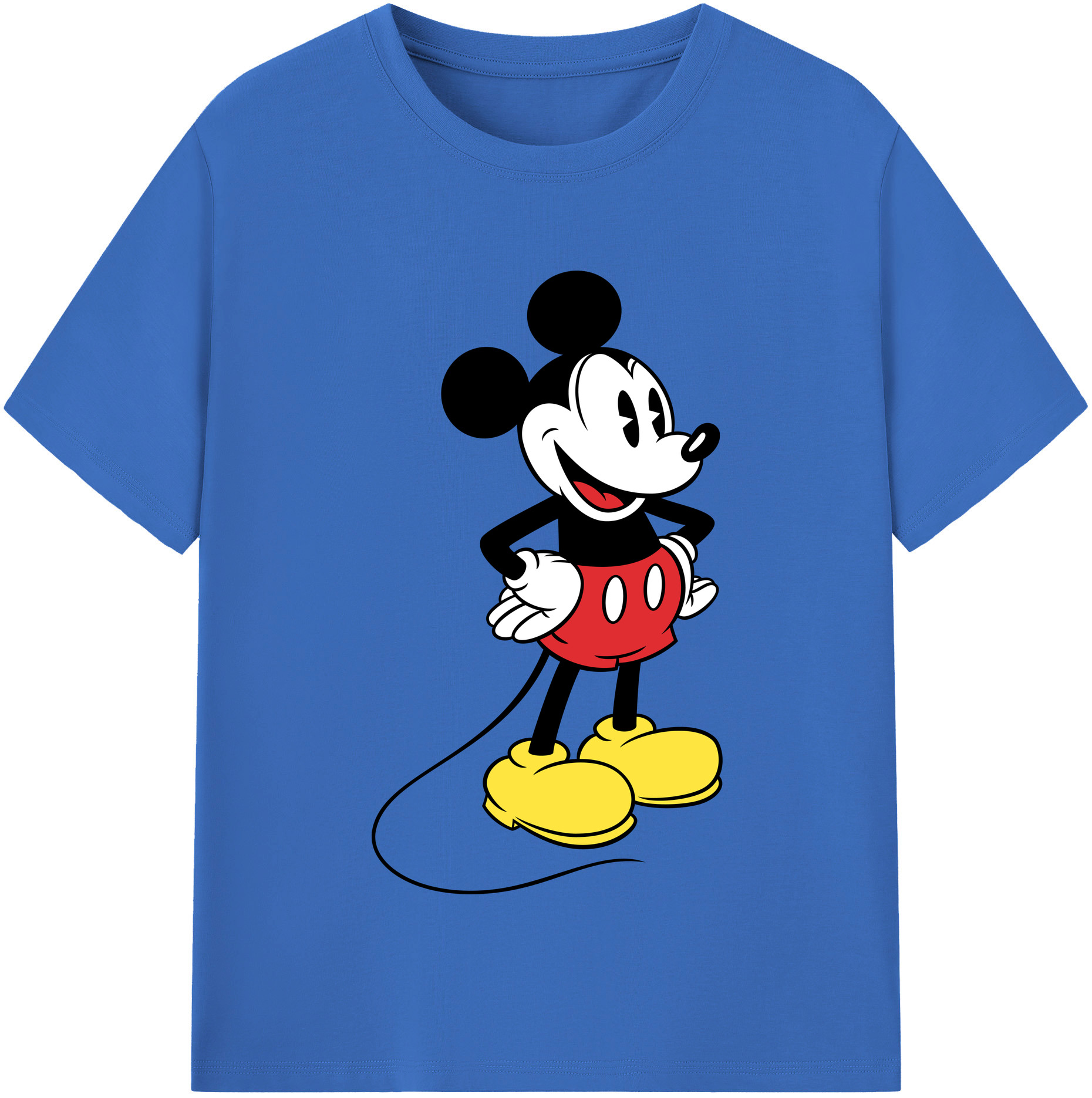 （画像用） ミッキーマウス Mickey Mouse 綿100％半袖Tシャツ（フロントプリント）