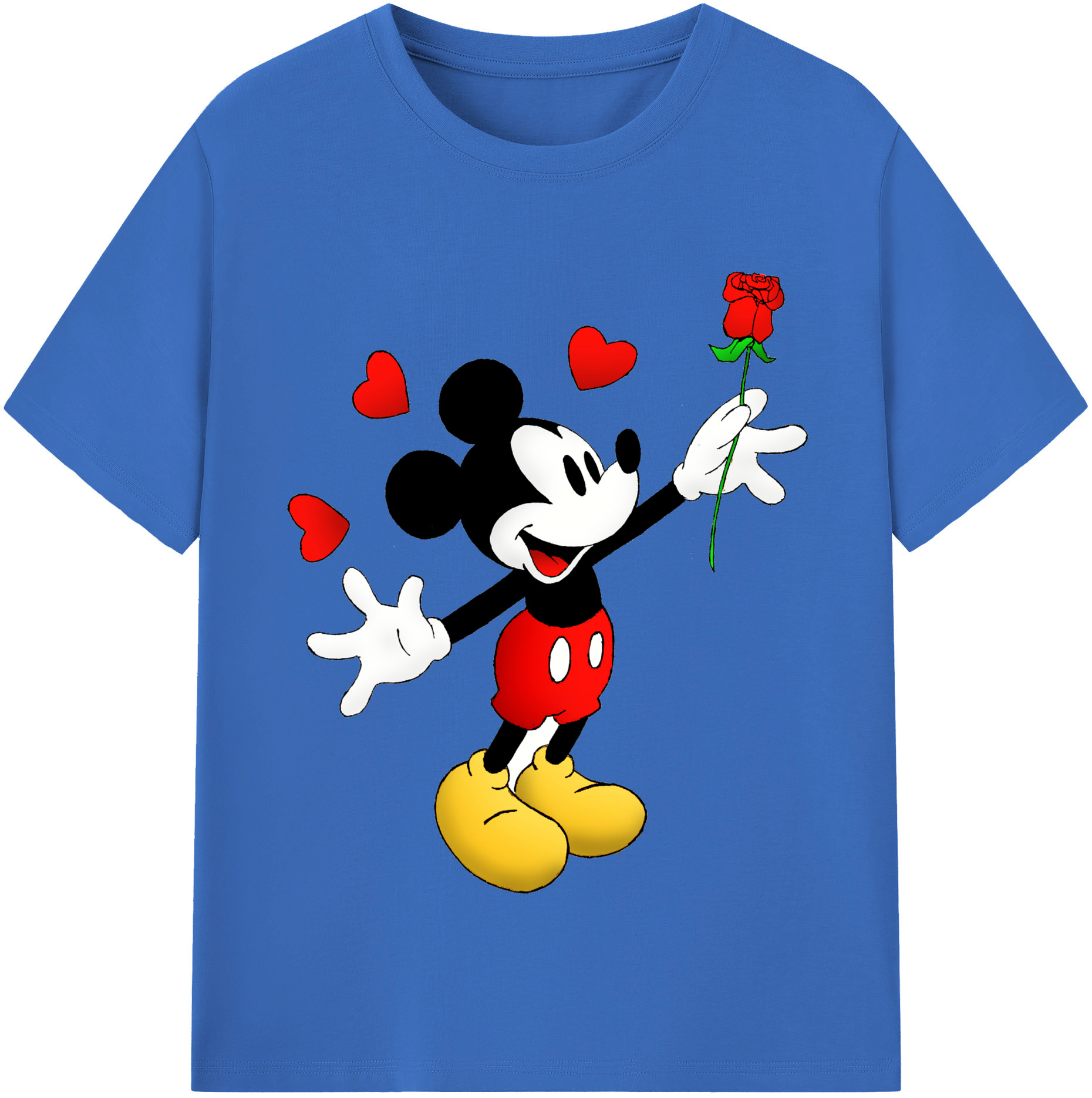 （画像用） ミッキーマウス Mickey Mouse 綿100％半袖Tシャツ（フロントプリント）