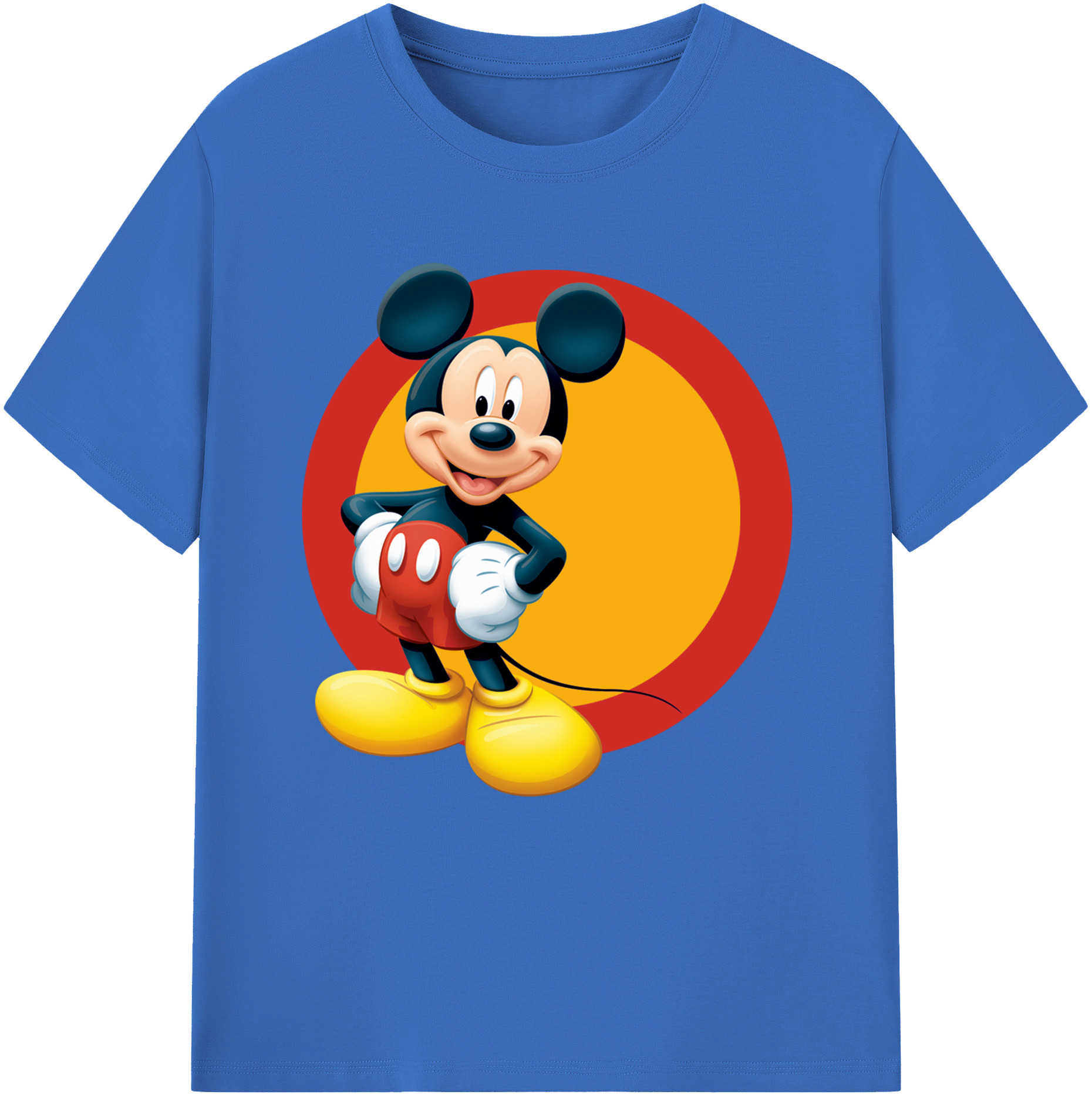 （画像用） ミッキーマウス Mickey Mouse 綿100％半袖Tシャツ（フロントプリント）