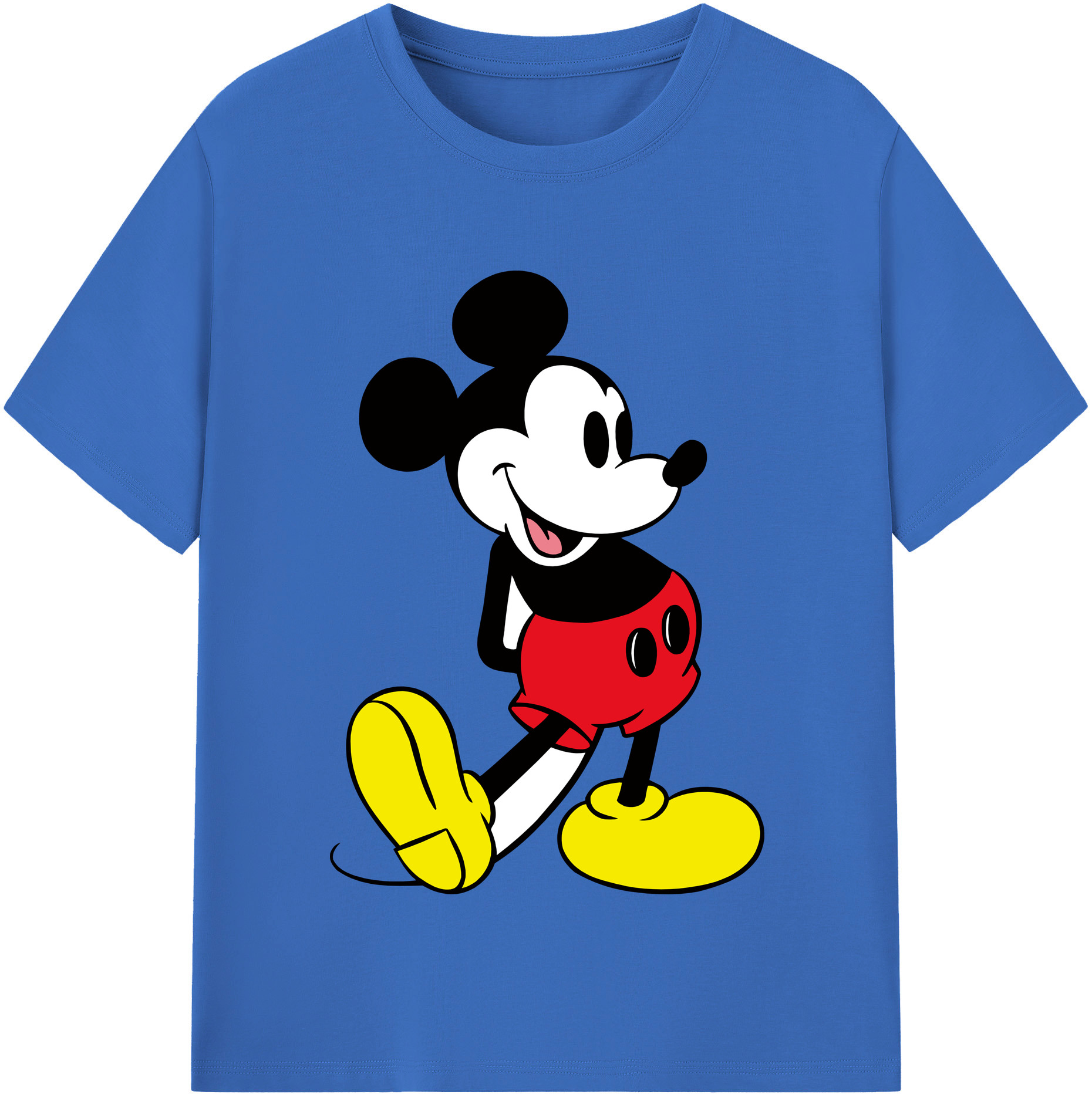 （画像用） ミッキーマウス Mickey Mouse 綿100％半袖Tシャツ（フロントプリント）