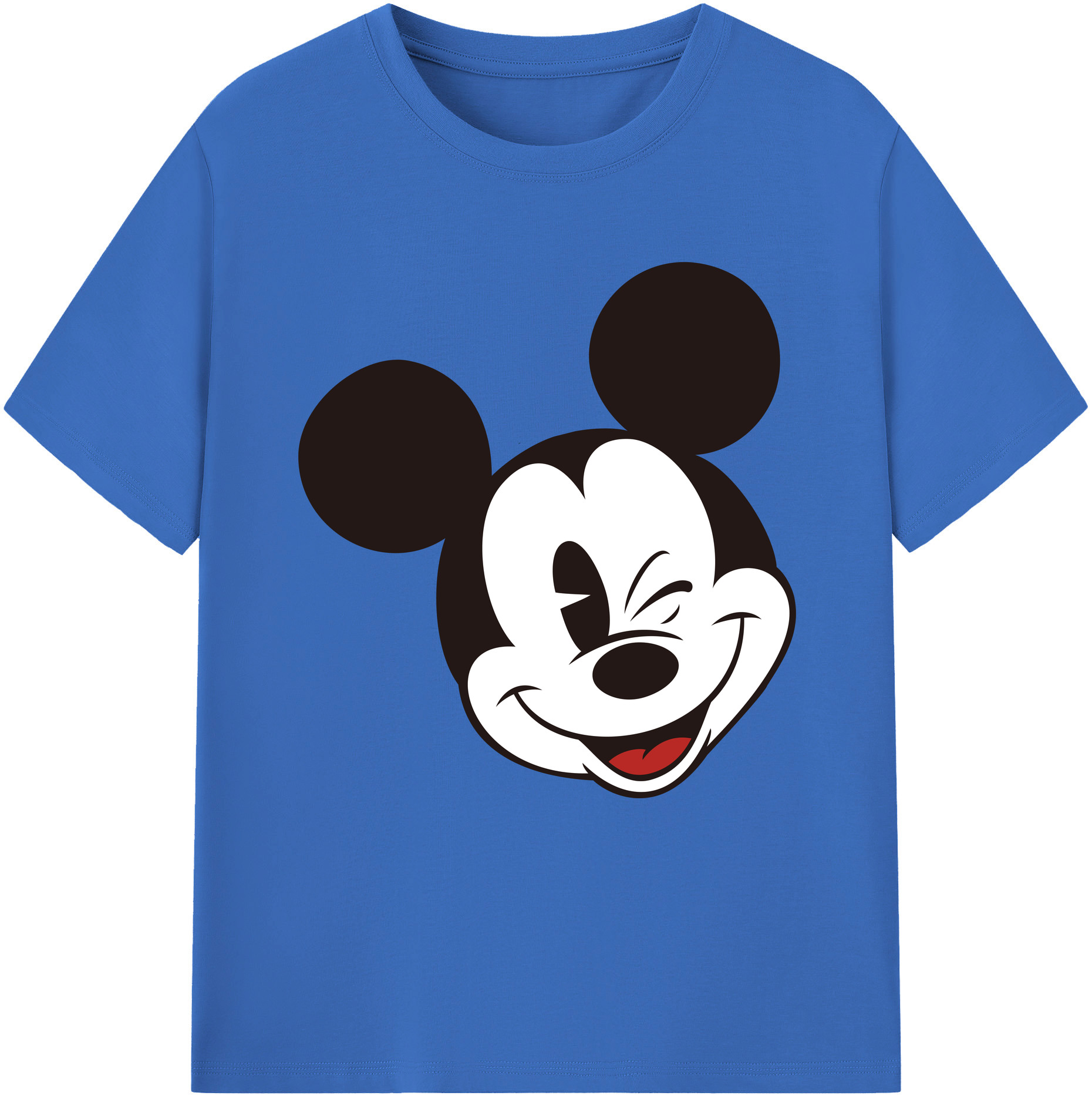 （画像用） ミッキーマウス Mickey Mouse 綿100％半袖Tシャツ（フロントプリント）