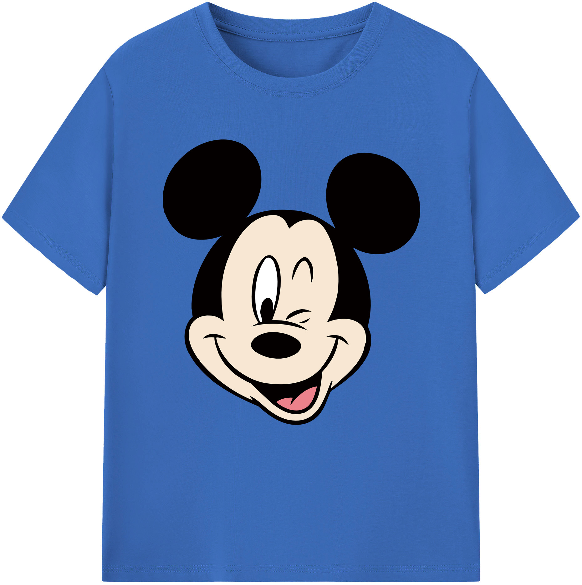 （画像用） ミッキーマウス Mickey Mouse 綿100％半袖Tシャツ（フロントプリント）