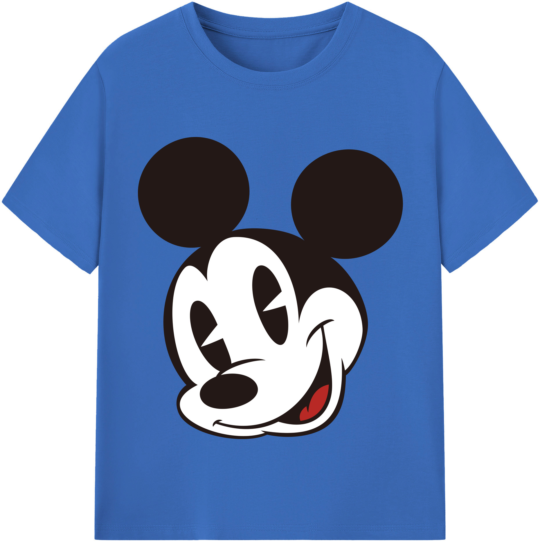 （画像用） ミッキーマウス Mickey Mouse 綿100％半袖Tシャツ（フロントプリント）