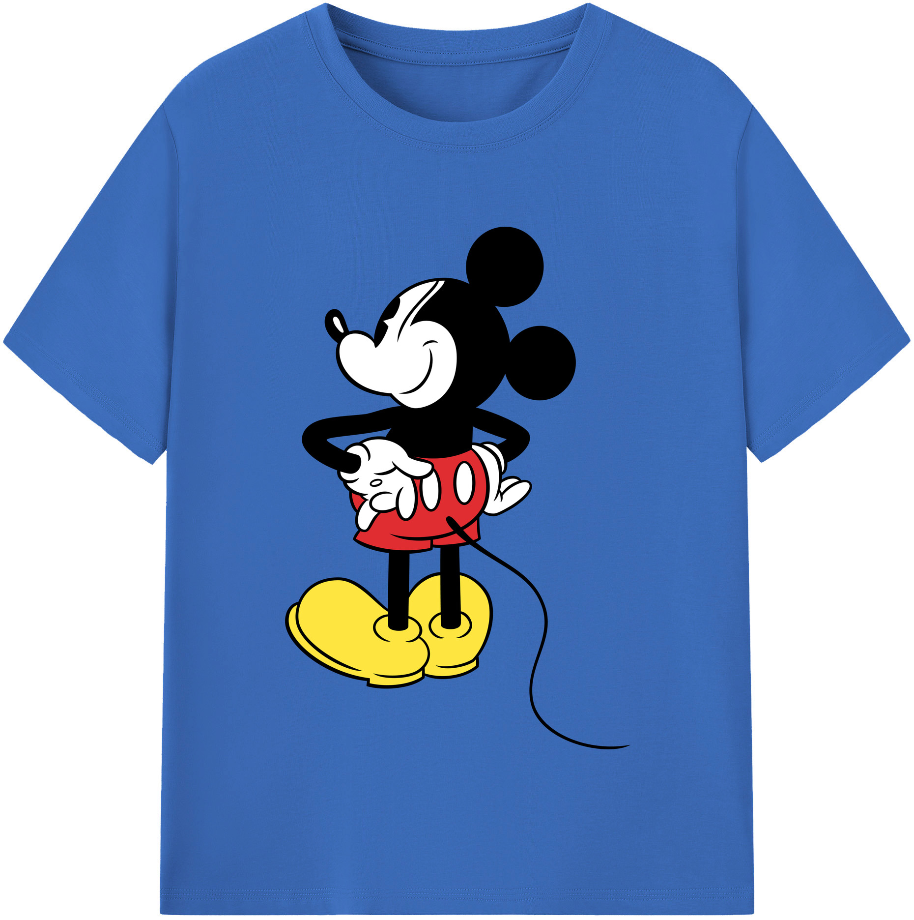 （画像用） ミッキーマウス Mickey Mouse 綿100％半袖Tシャツ（フロントプリント）