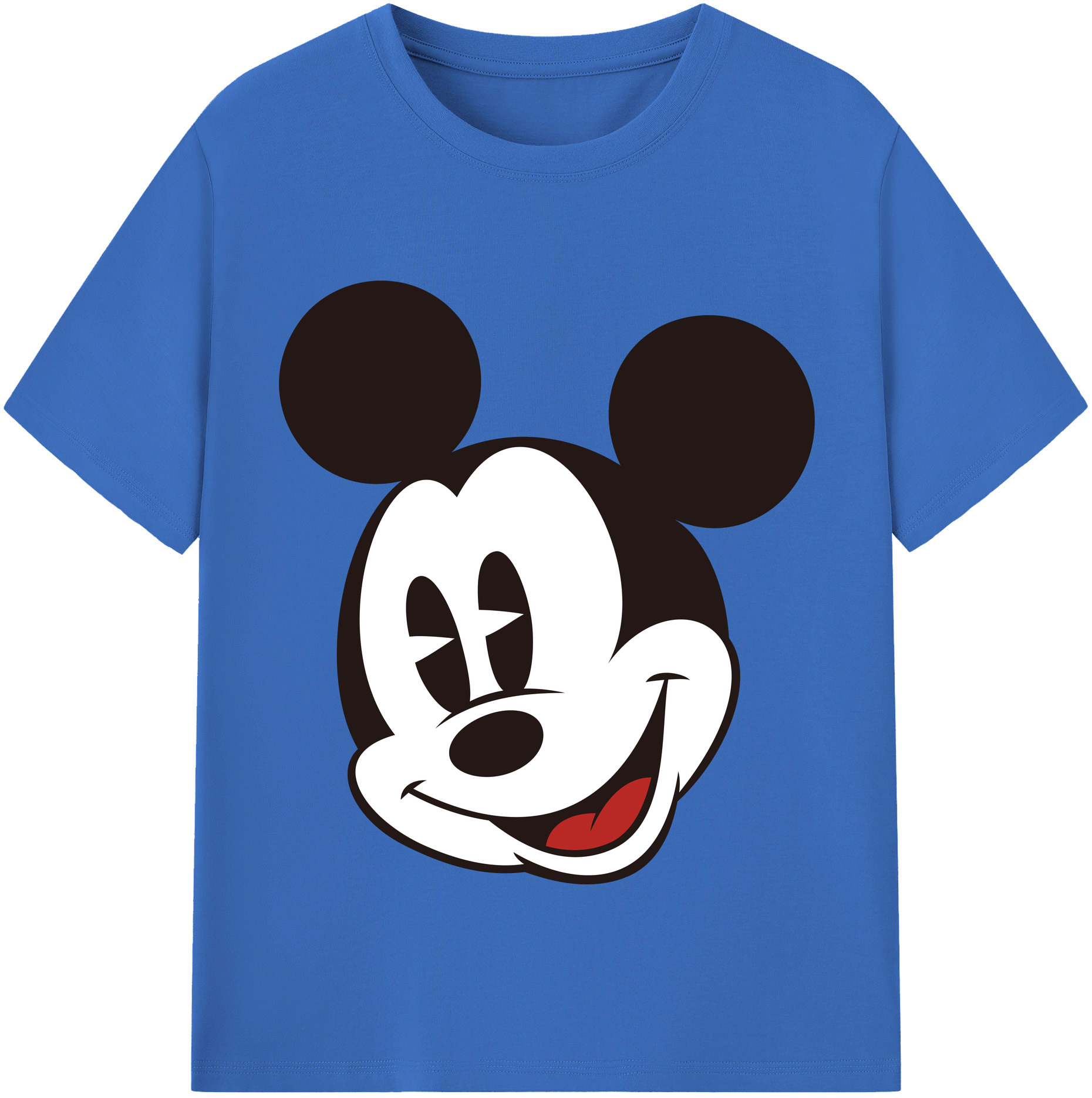 （画像用） ミッキーマウス Mickey Mouse 綿100％半袖Tシャツ（フロントプリント）