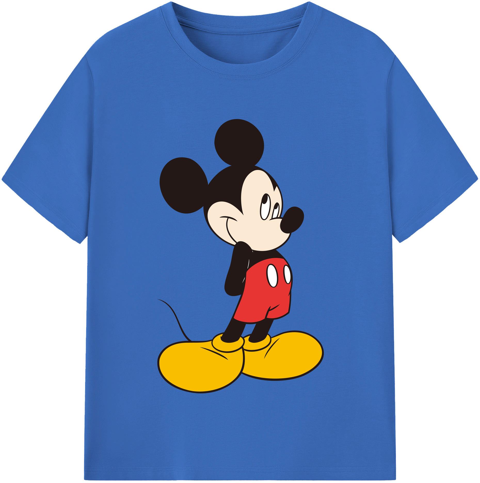 （画像用） ミッキーマウス Mickey Mouse 綿100％半袖Tシャツ（フロントプリント）