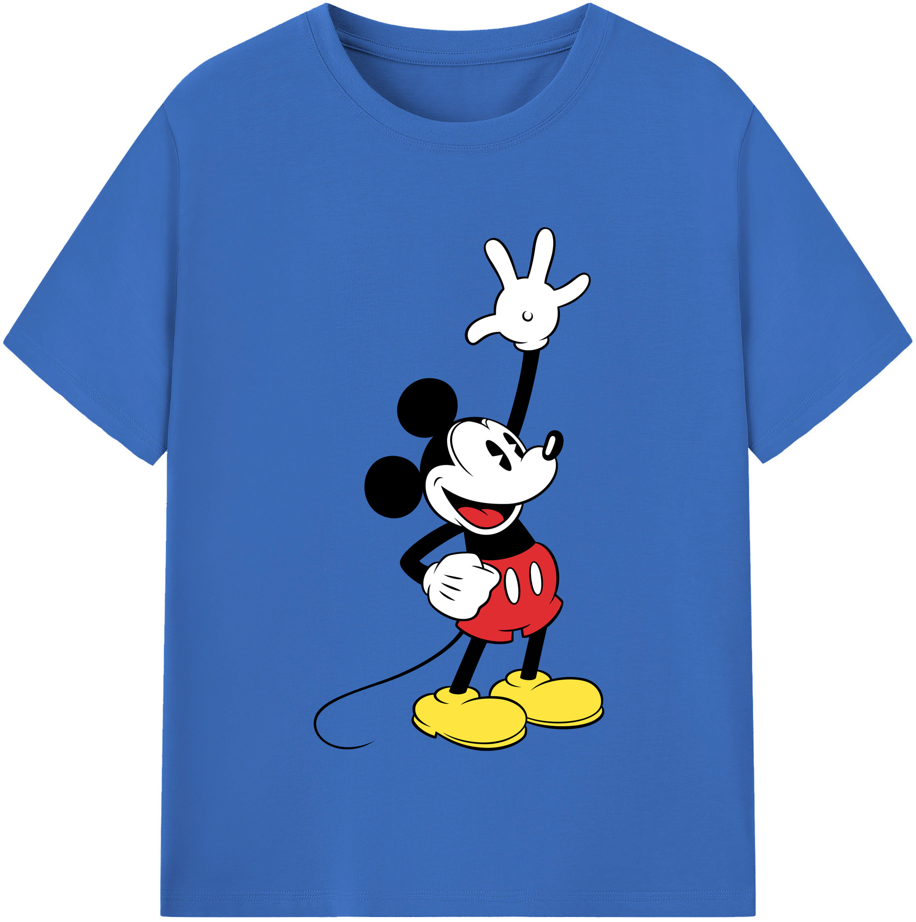 （画像用） ミッキーマウス Mickey Mouse 綿100％半袖Tシャツ（フロントプリント）