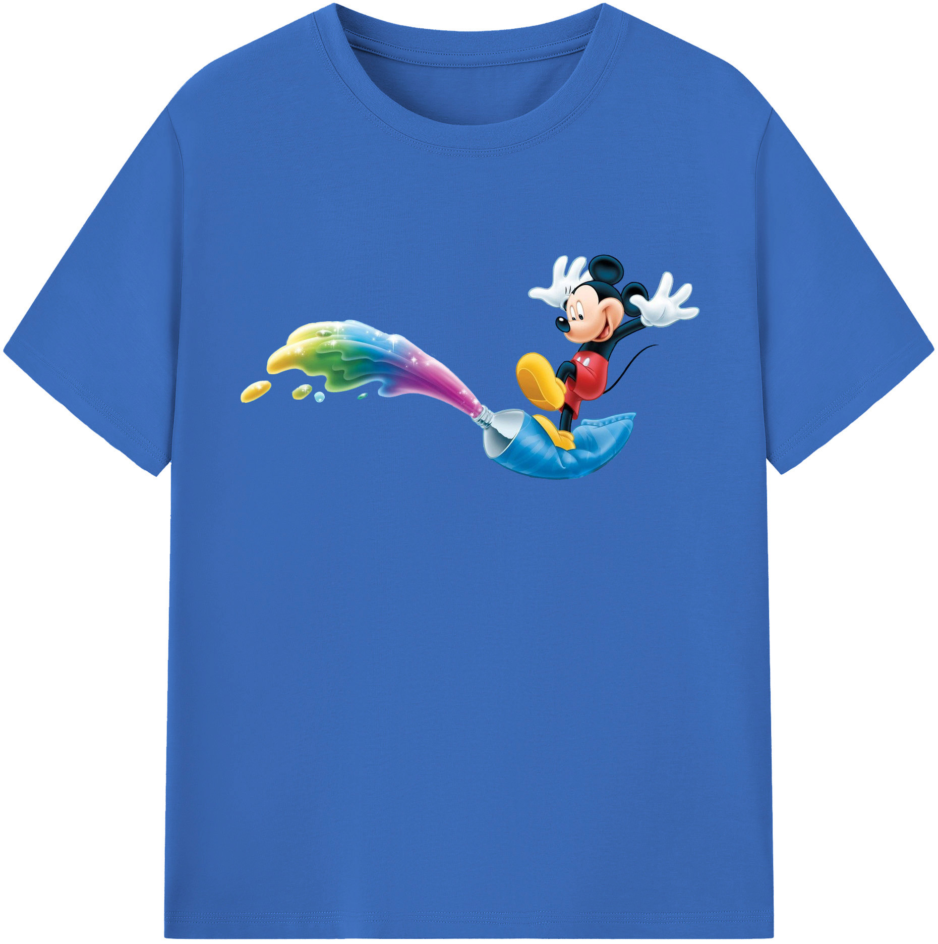 （画像用） ミッキーマウス Mickey Mouse 綿100％半袖Tシャツ（フロントプリント）