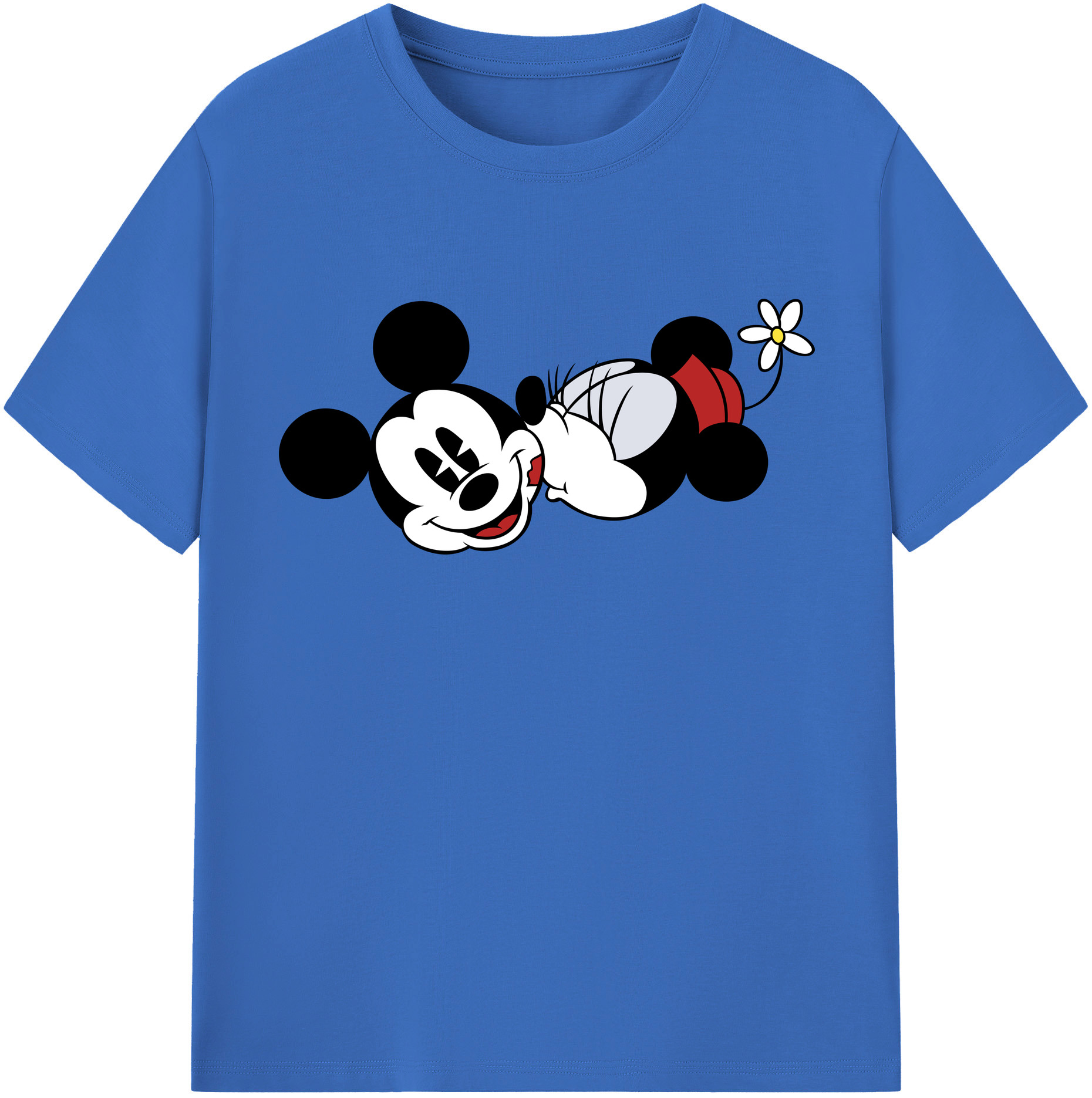 （画像用） ミッキーマウス Mickey Mouse 綿100％半袖Tシャツ（フロントプリント）