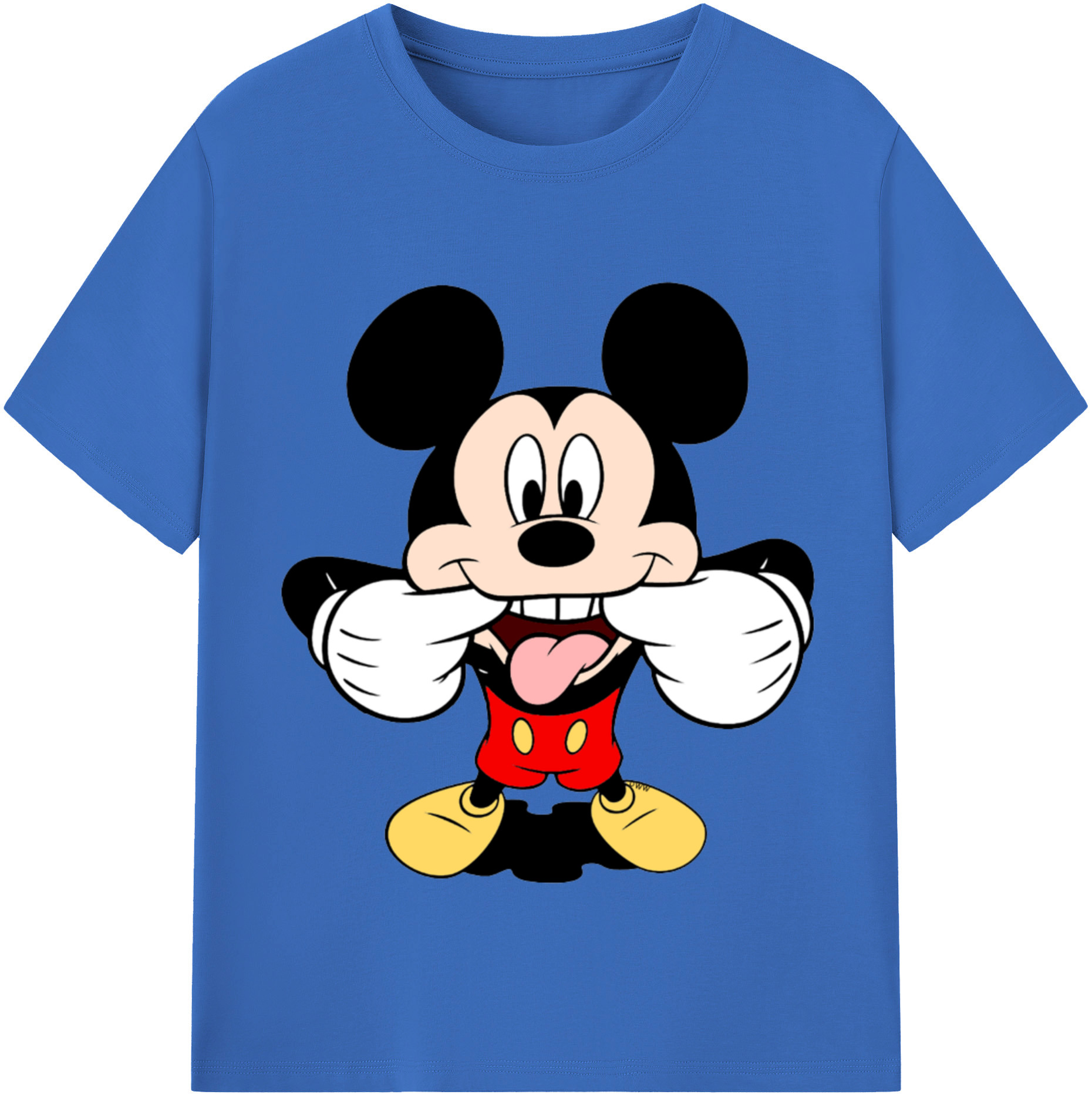 （画像用） ミッキーマウス Mickey Mouse 綿100％半袖Tシャツ（フロントプリント）