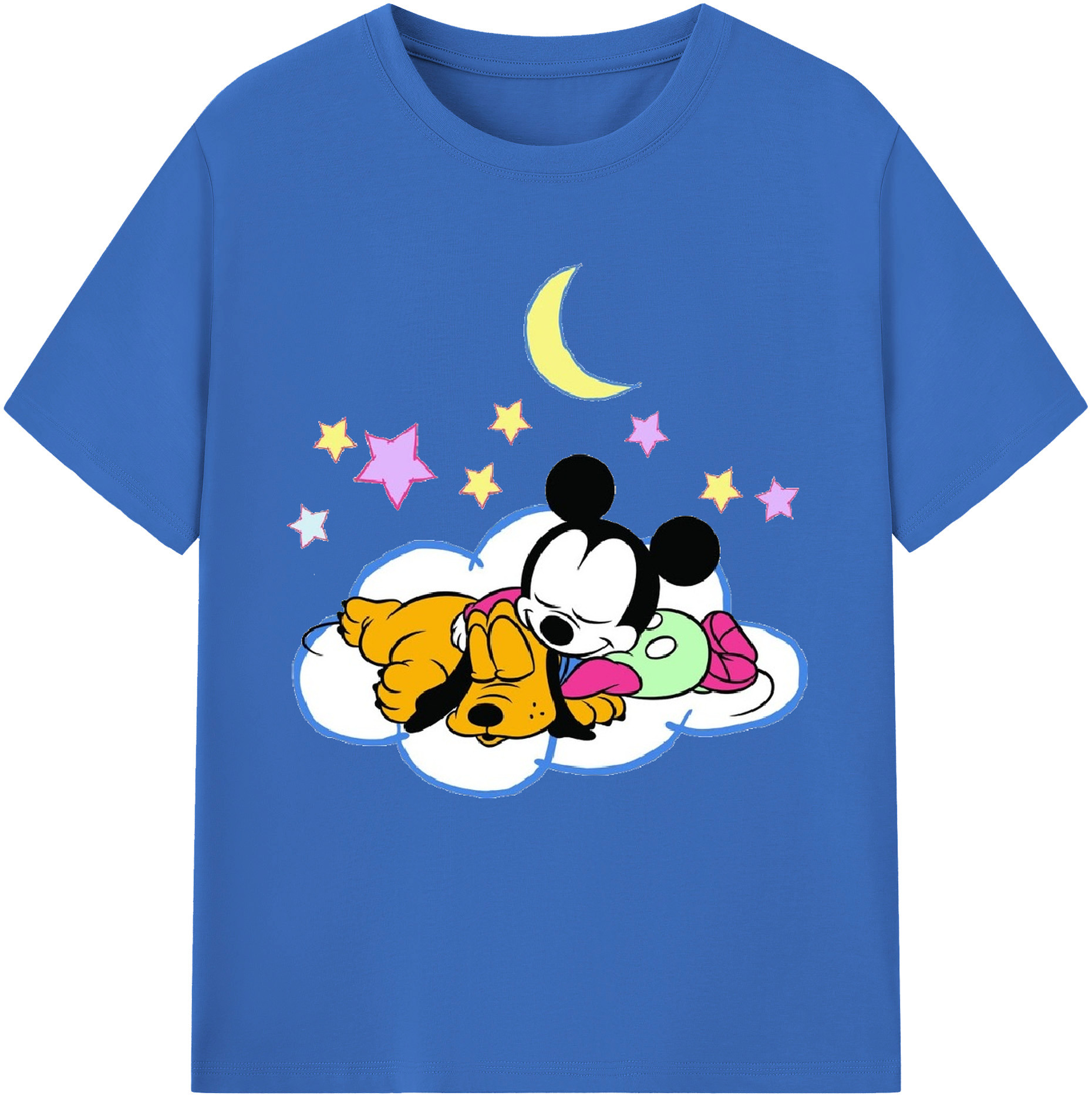 （画像用） ミッキーマウス Mickey Mouse 綿100％半袖Tシャツ（フロントプリント）