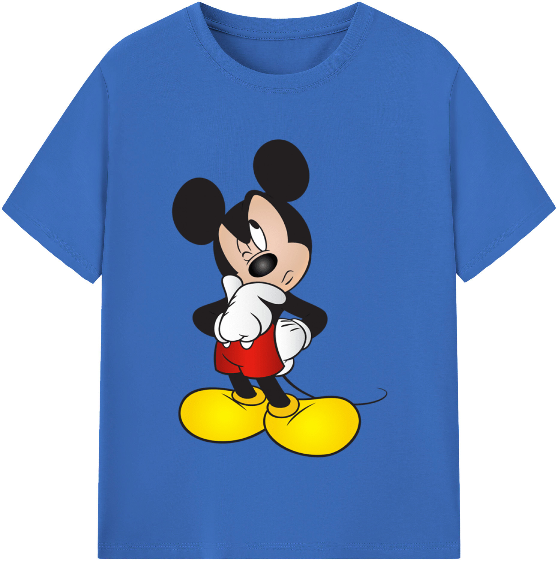 （画像用） ミッキーマウス Mickey Mouse 綿100％半袖Tシャツ（フロントプリント）