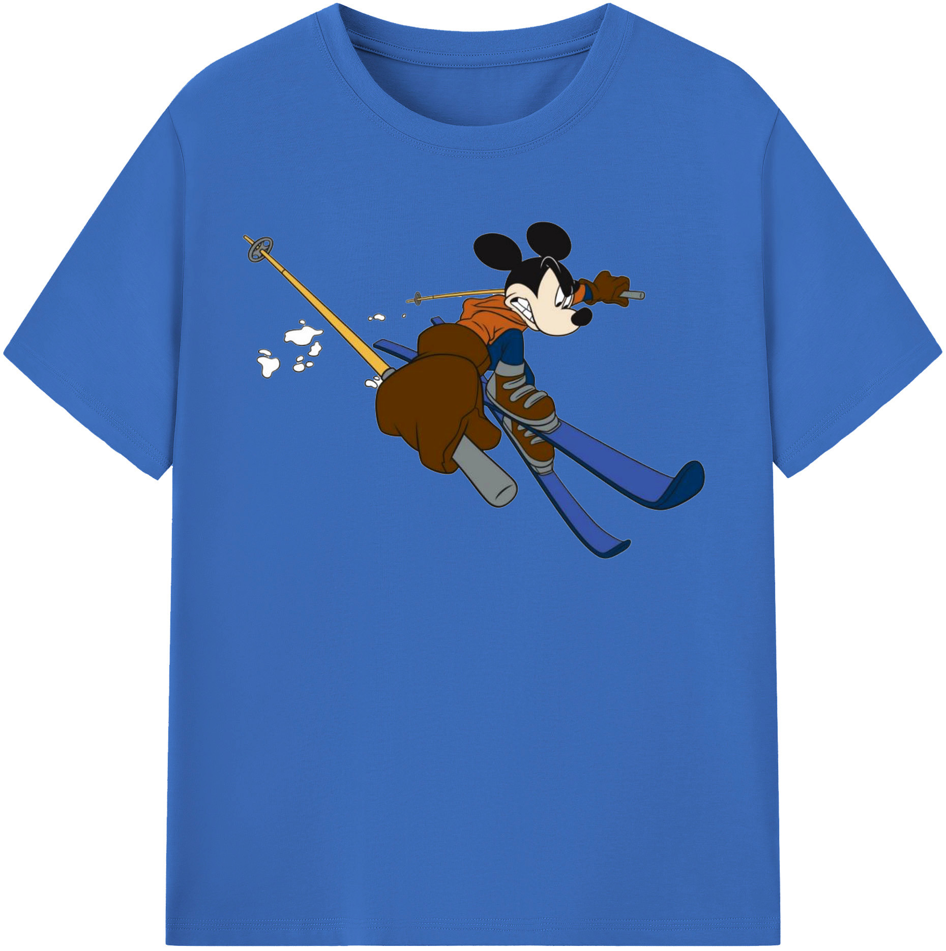（画像用） ミッキーマウス Mickey Mouse 綿100％半袖Tシャツ（フロントプリント）