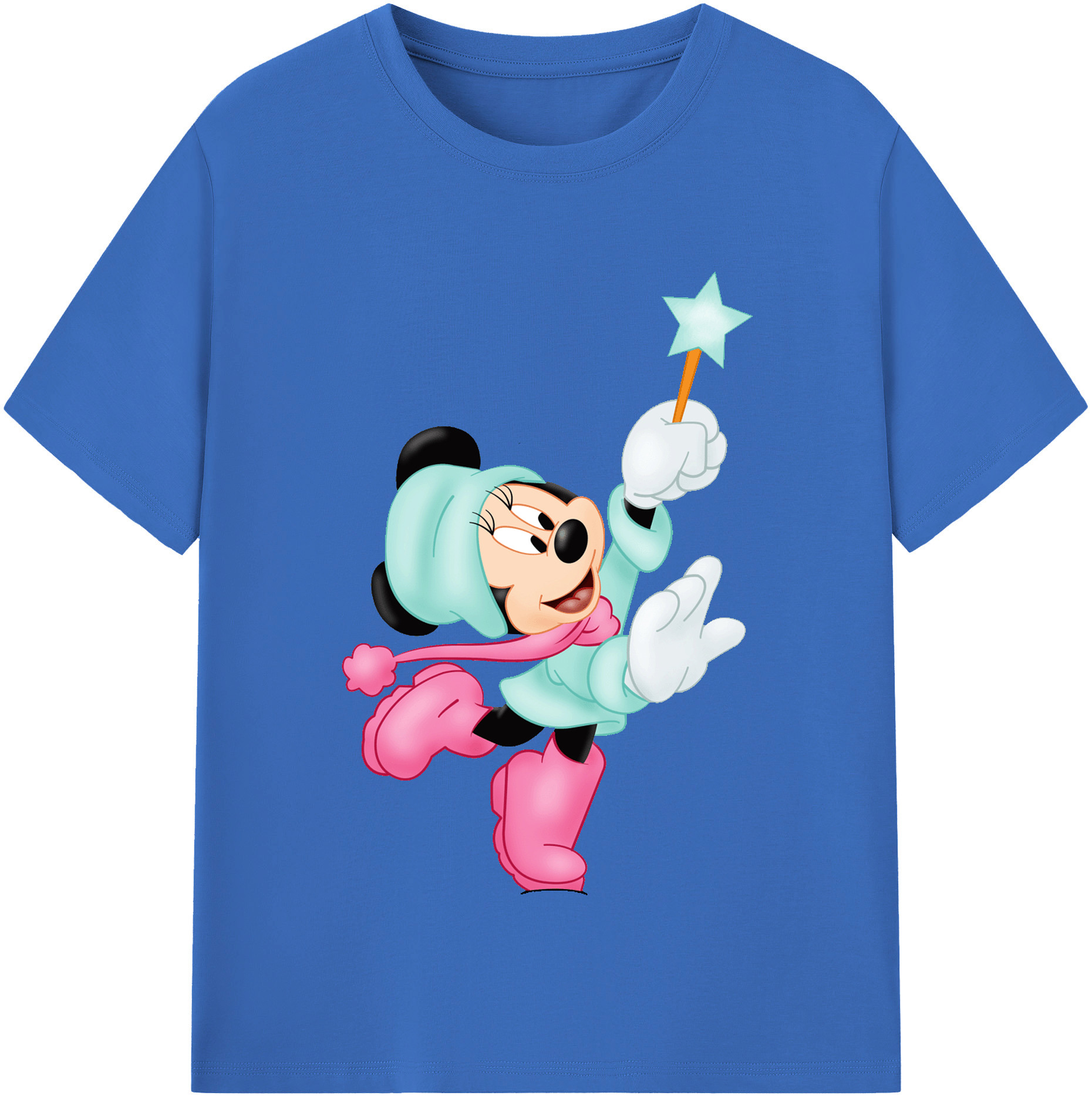 （画像用） ミッキーマウス Mickey Mouse 綿100％半袖Tシャツ（フロントプリント）