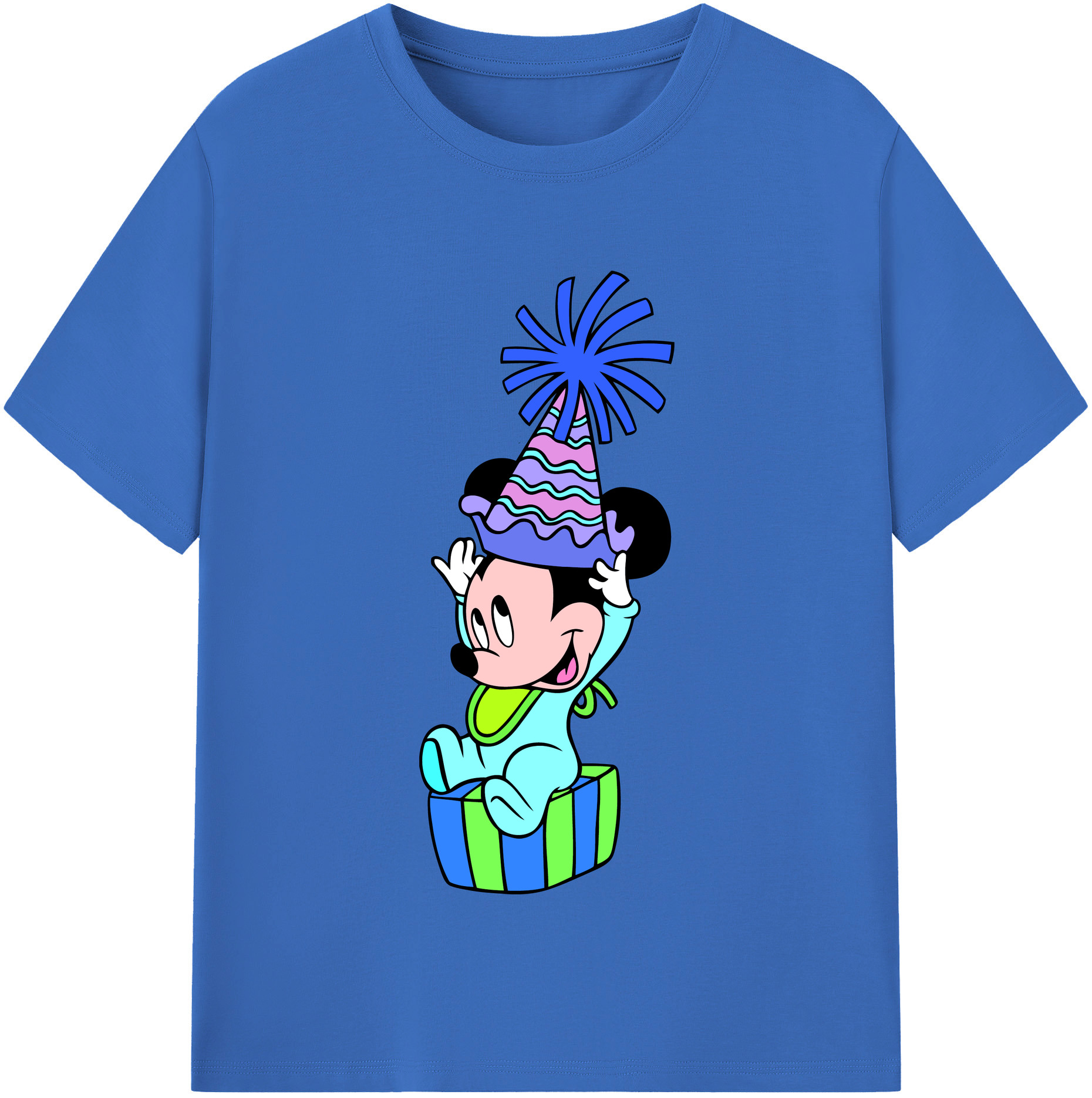 （画像用） ミッキーマウス Mickey Mouse 綿100％半袖Tシャツ（フロントプリント）