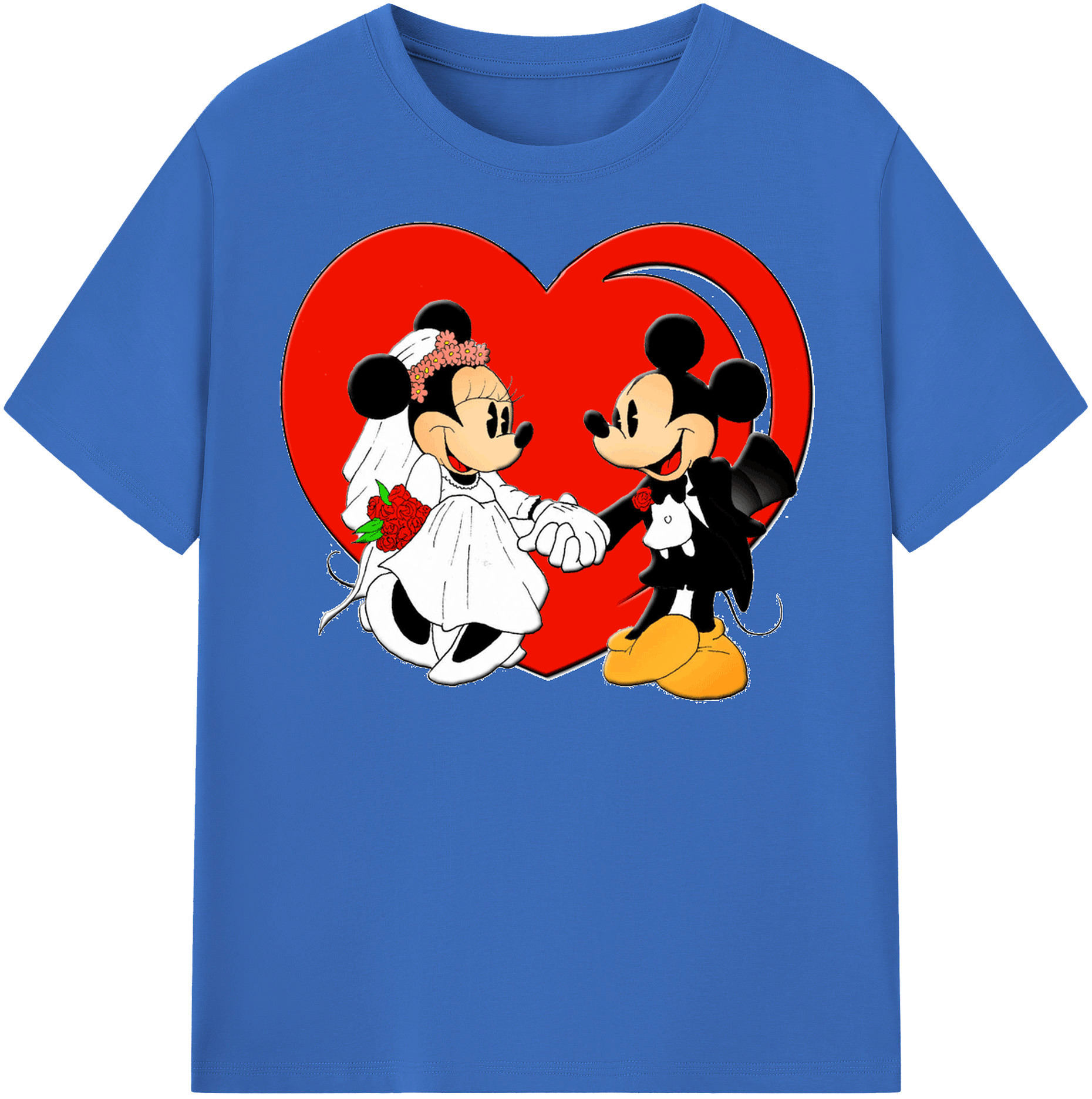 （画像用） ミッキーマウス Mickey Mouse 綿100％半袖Tシャツ（フロントプリント）