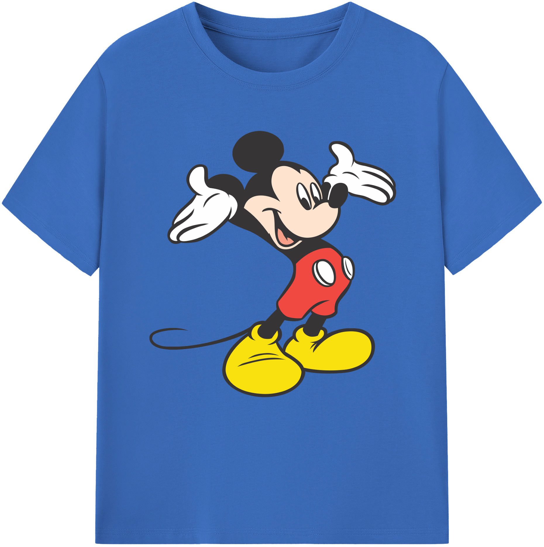 （画像用） ミッキーマウス Mickey Mouse 綿100％半袖Tシャツ（フロントプリント）