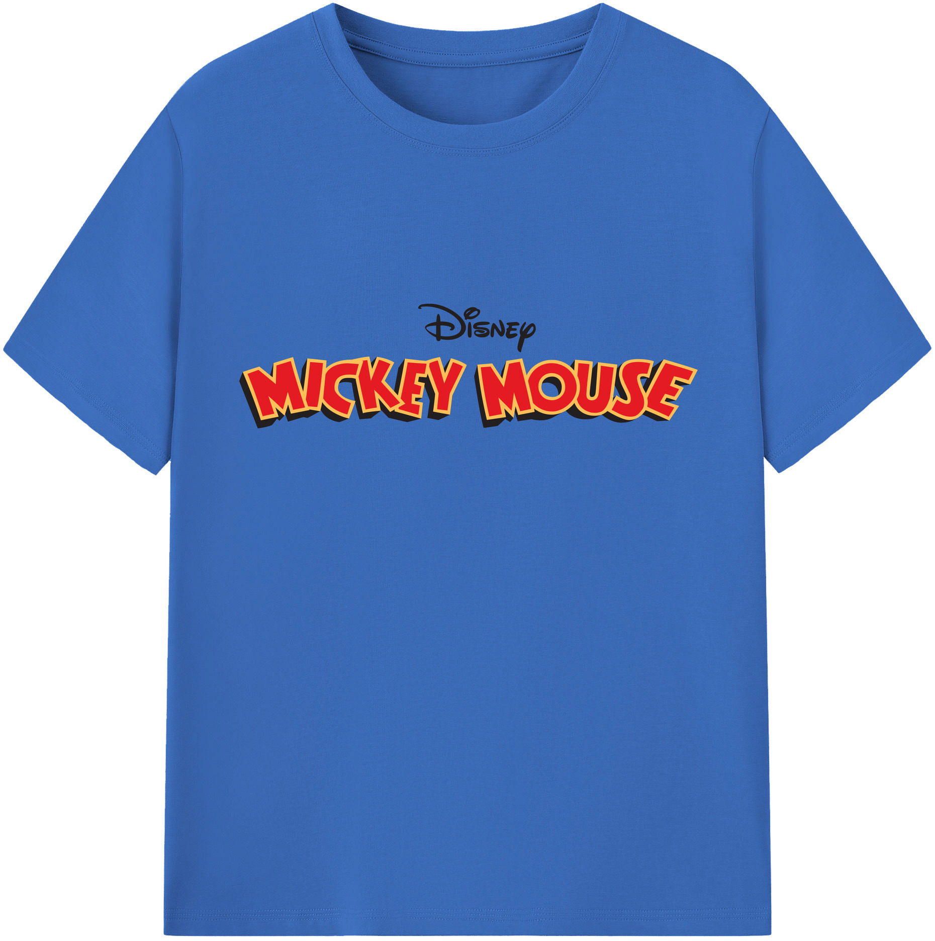 （画像用） ミッキーマウス Mickey Mouse 綿100％半袖Tシャツ（フロントプリント）