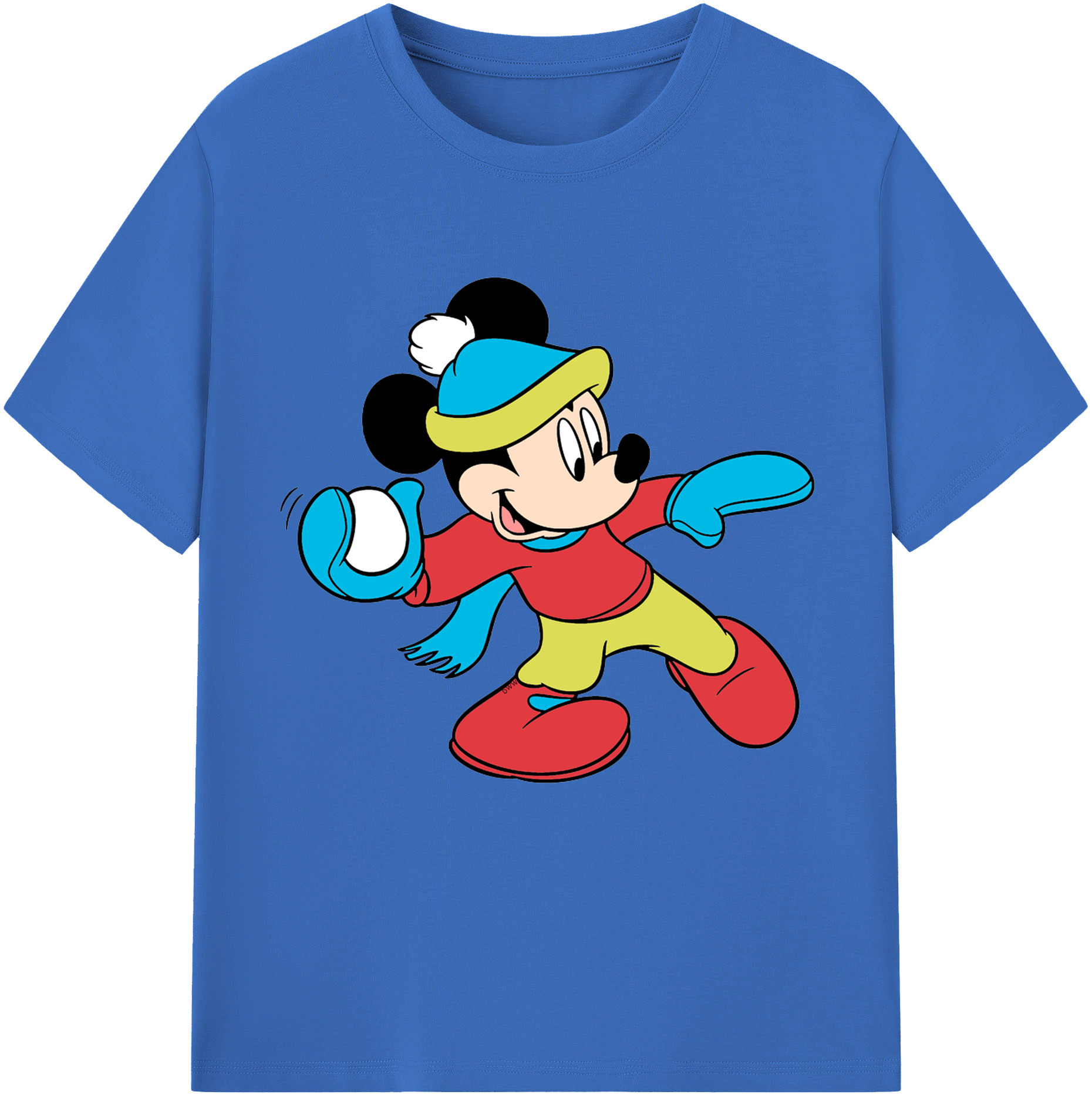 （画像用） ミッキーマウス Mickey Mouse 綿100％半袖Tシャツ（フロントプリント）