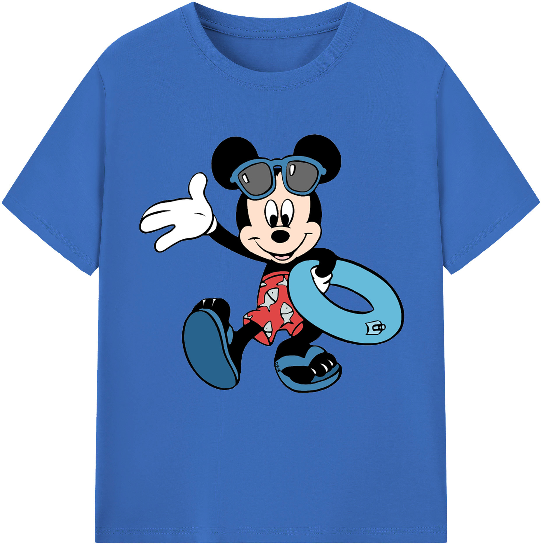 （画像用） ミッキーマウス Mickey Mouse 綿100％半袖Tシャツ（フロントプリント）