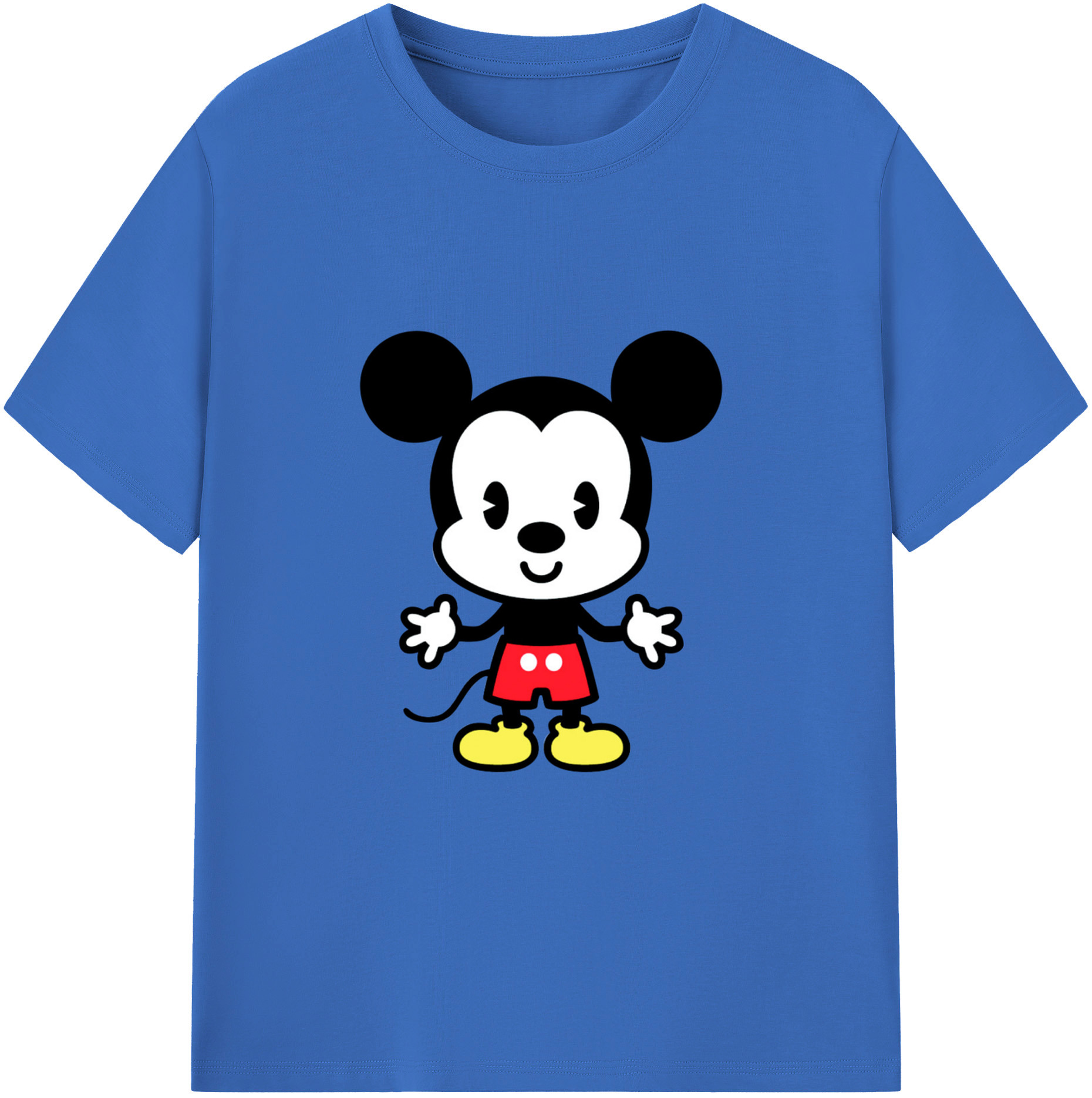（画像用） ミッキーマウス Mickey Mouse 綿100％半袖Tシャツ（フロントプリント）